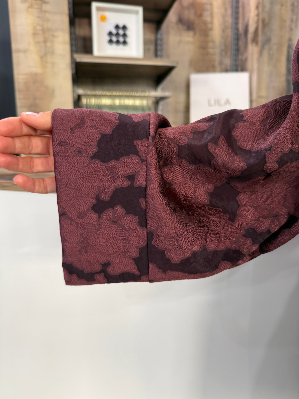 Camicia Bordeaux Manica Svasata