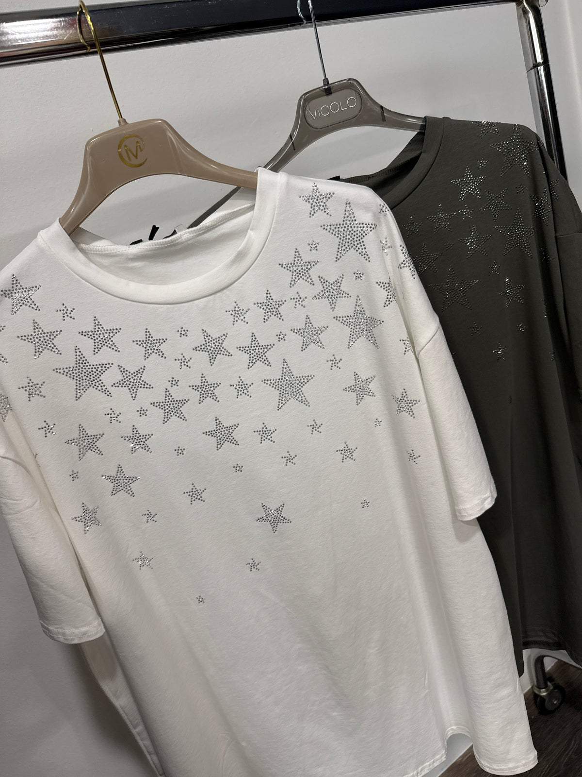 T-shirt Duda con strass