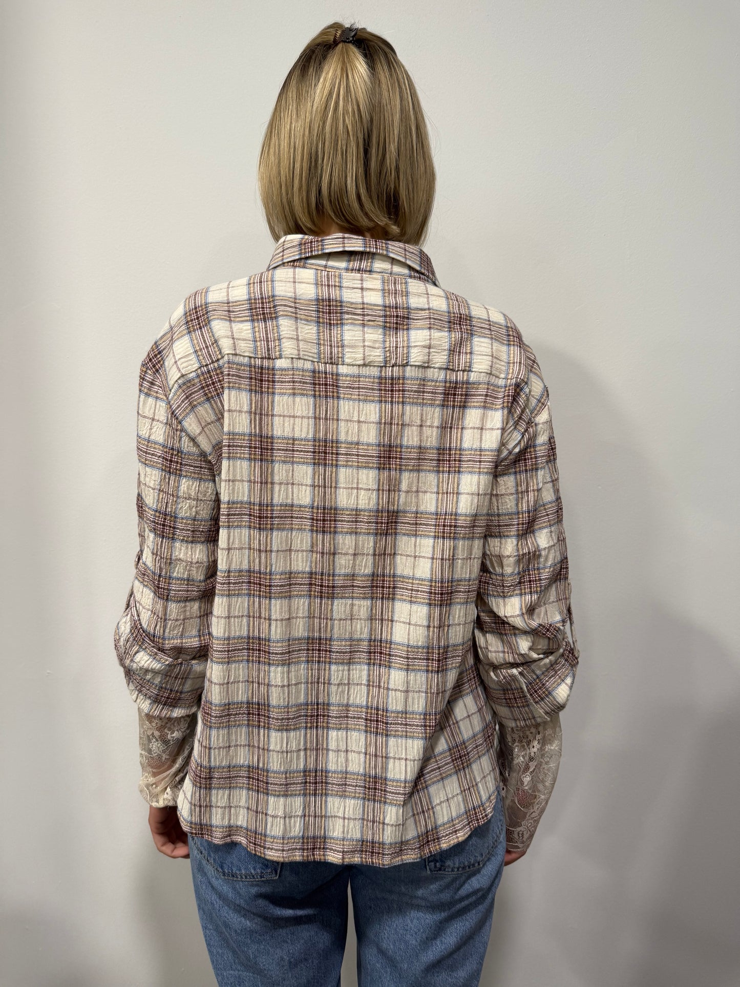 Camicia Country Kontatto con Maniche Pizzo