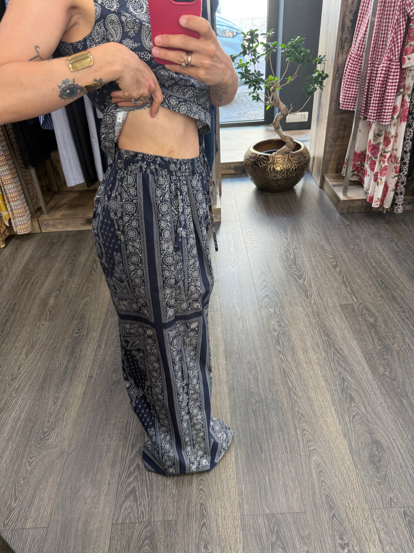 Pantaloni Vicolo Bandana Blu