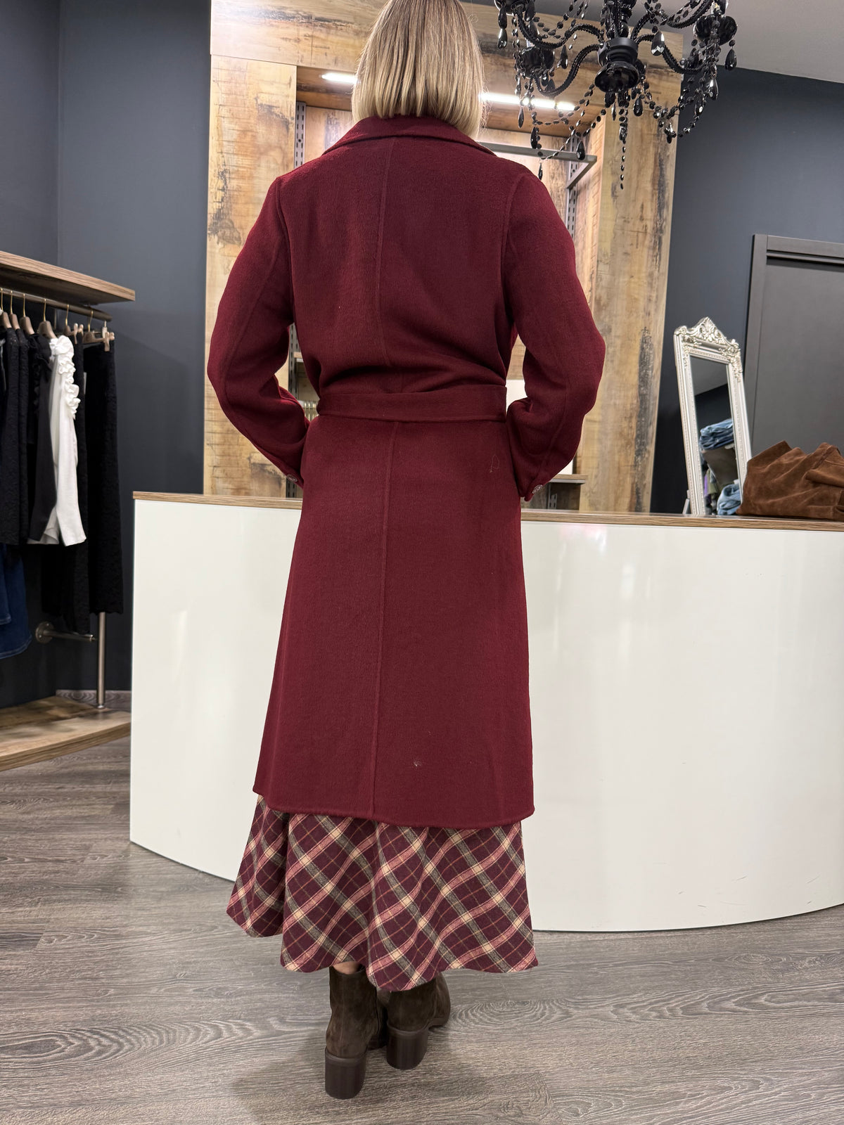 Cappotto Bordeaux Lana