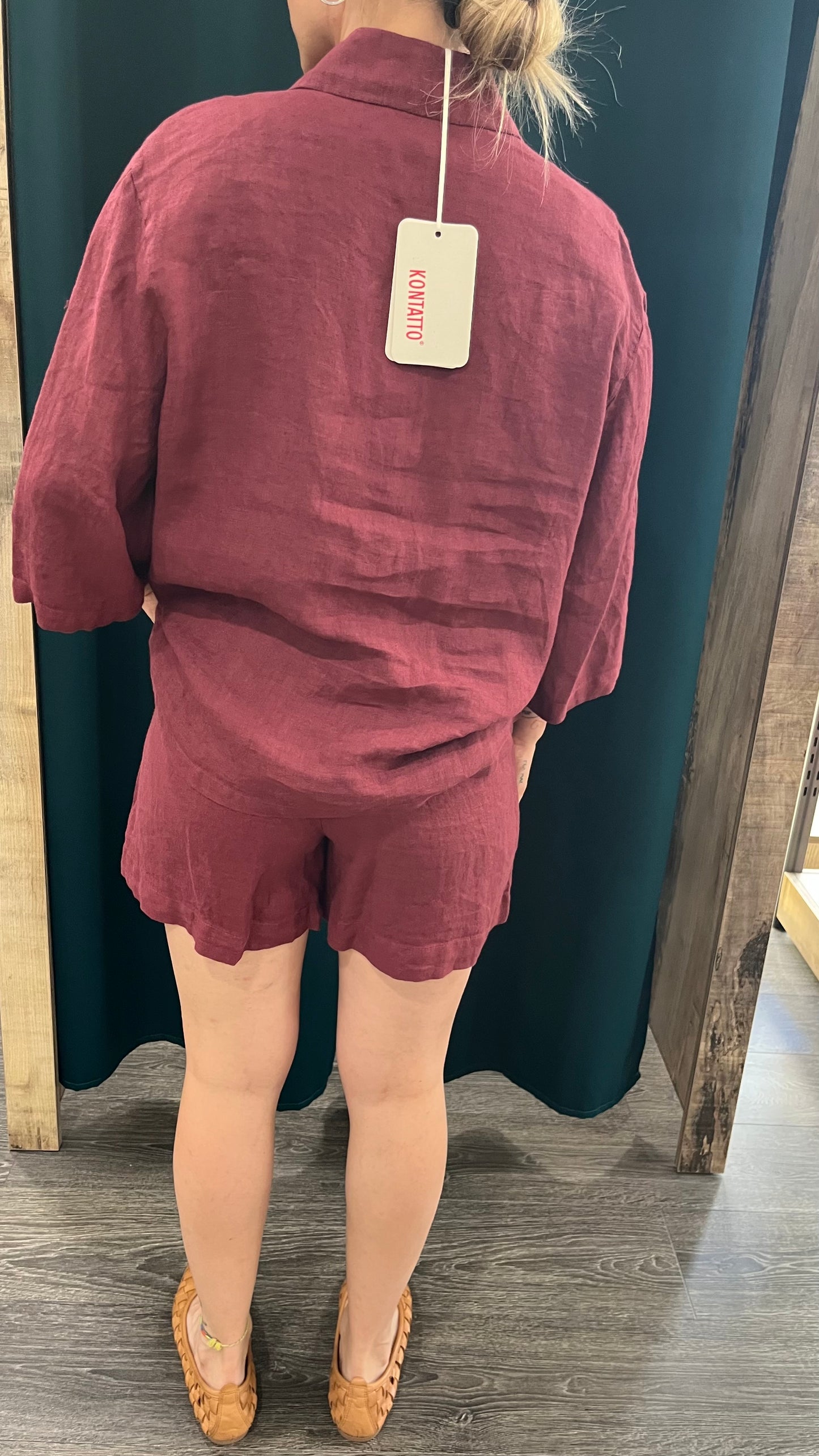 Coordinato Camicia+Bermuda Kontatto Bordeaux