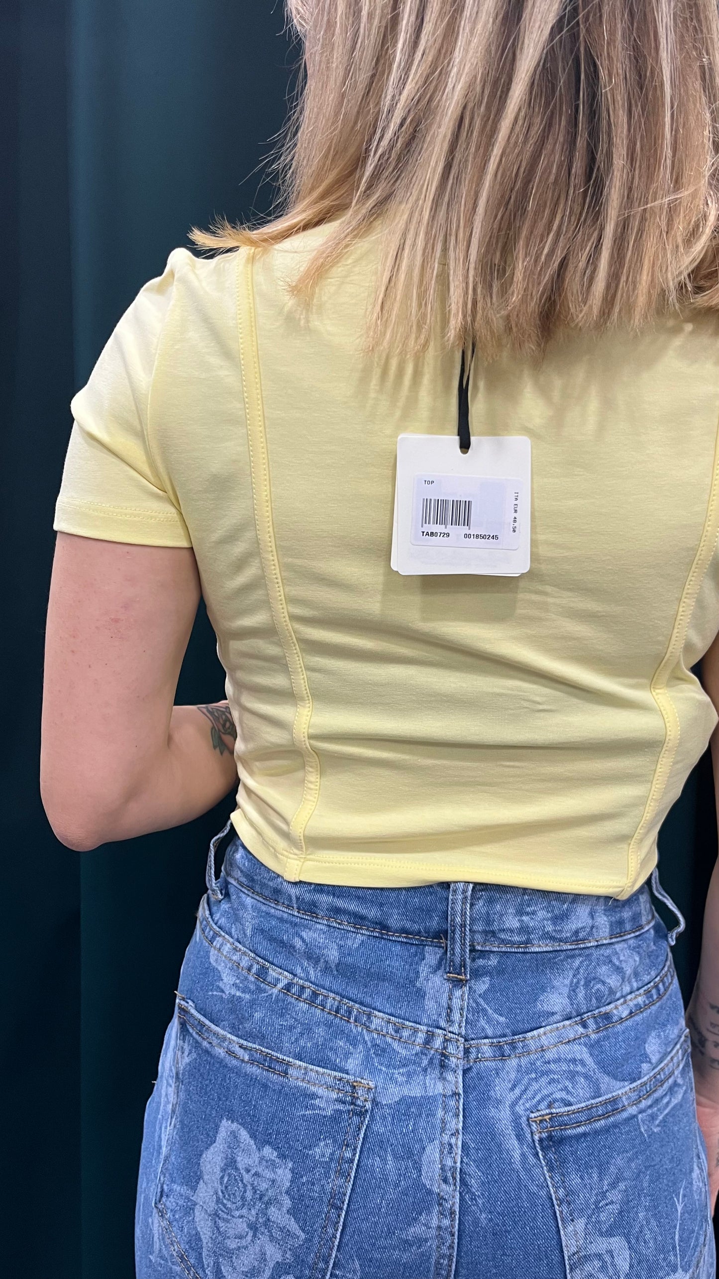 T-shirt Crop Vicolo Giallo