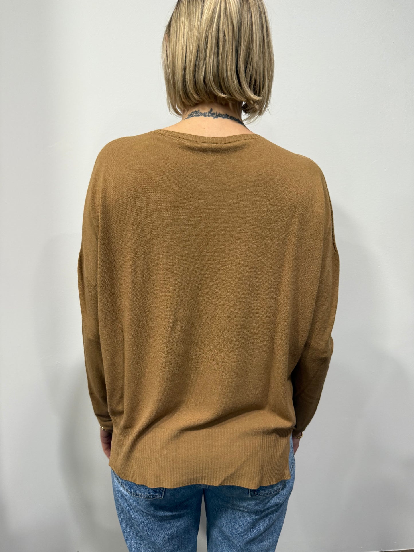 Maglione Primaverile Vicolo in Viscosa Color Corda