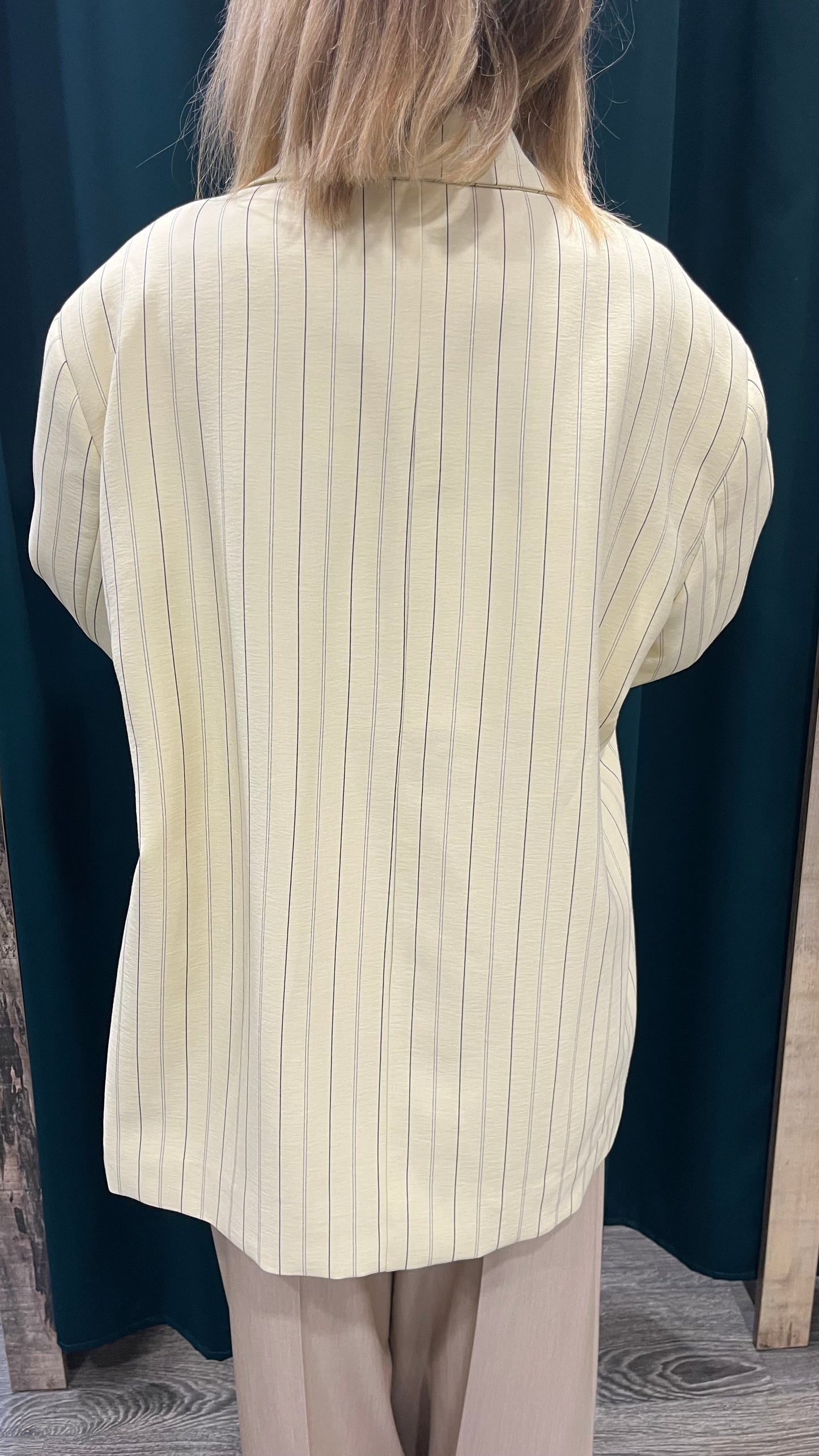 Giacca Over Lumina Giallo a Righe