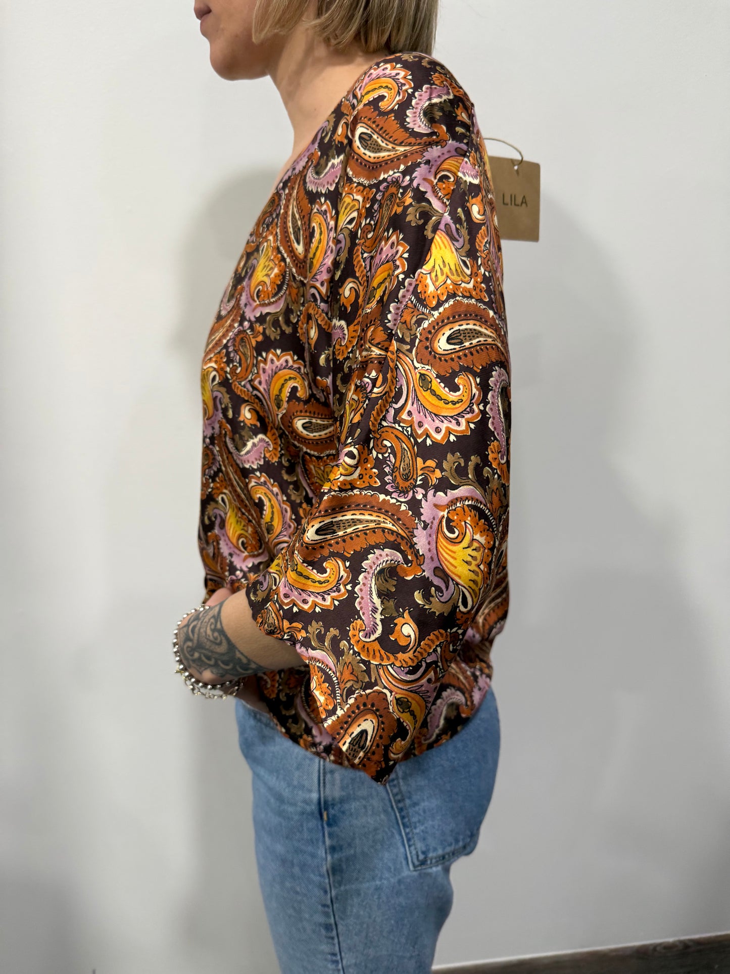 Camicia Lila Modello Kimono