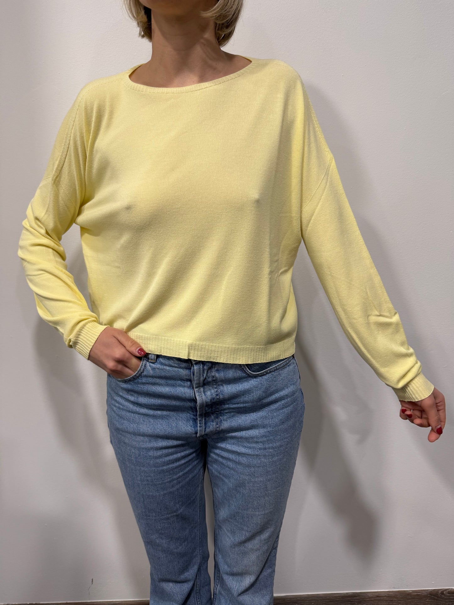 Maglione primaverile Vicolo Giallo Pastello
