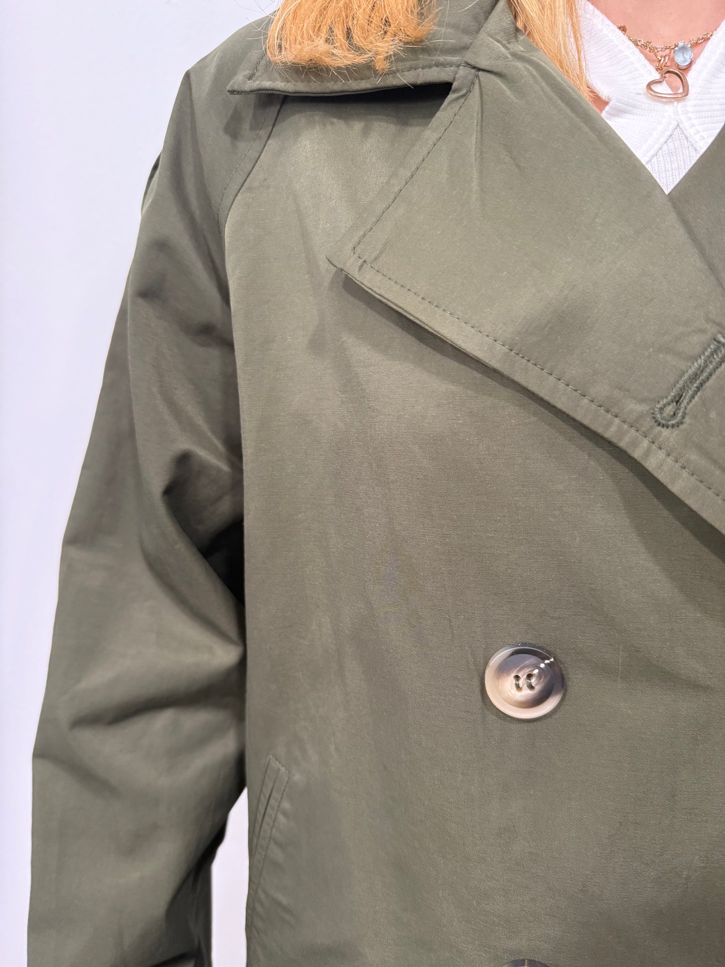Trench corto Verde militare