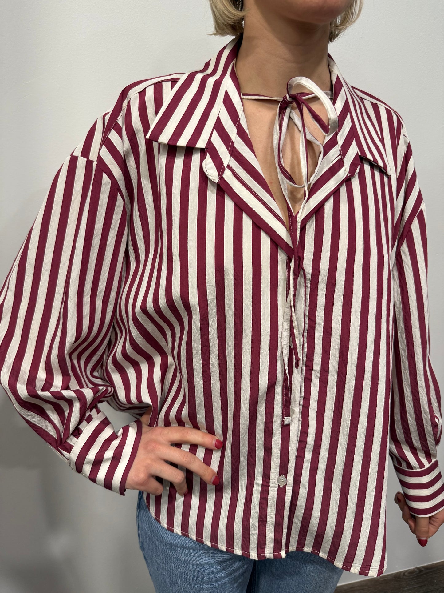 Camicia Righe con Chocker