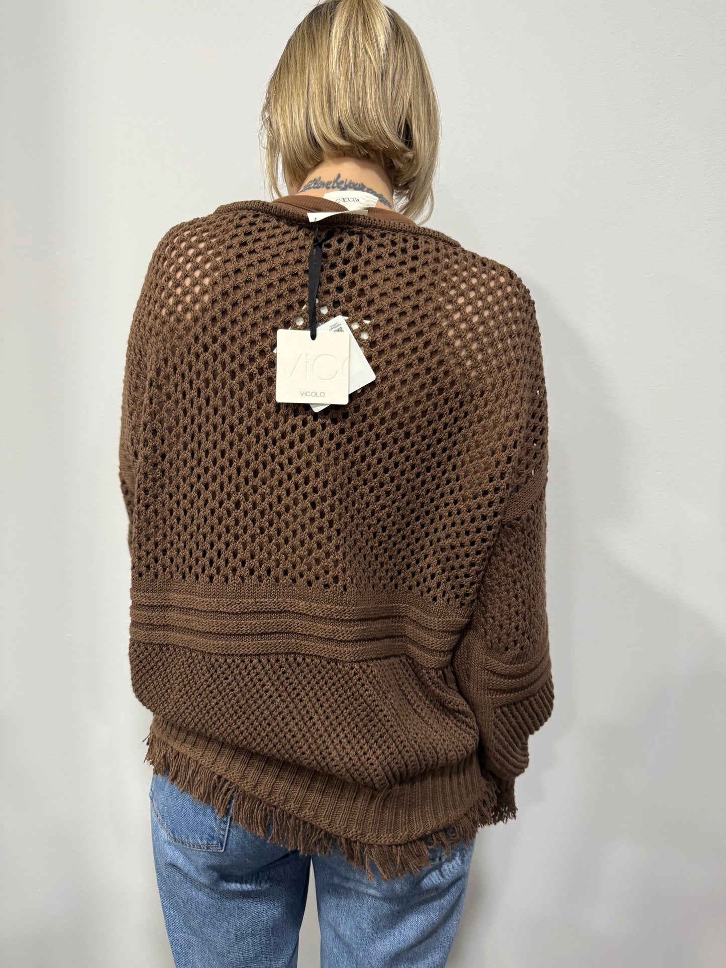 Maglione Cotone Vicolo Traforato