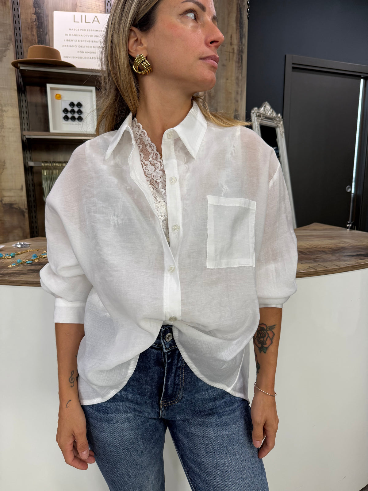 Camicia Con pizzo