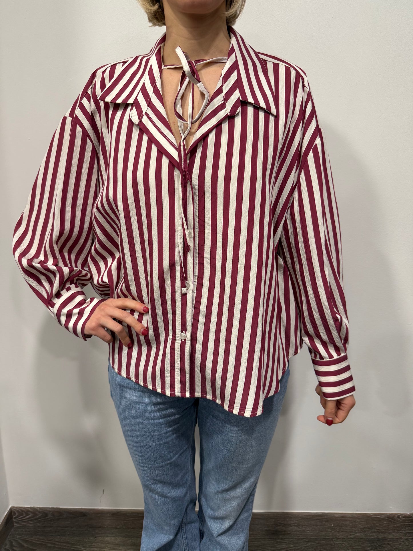 Camicia Righe con Chocker