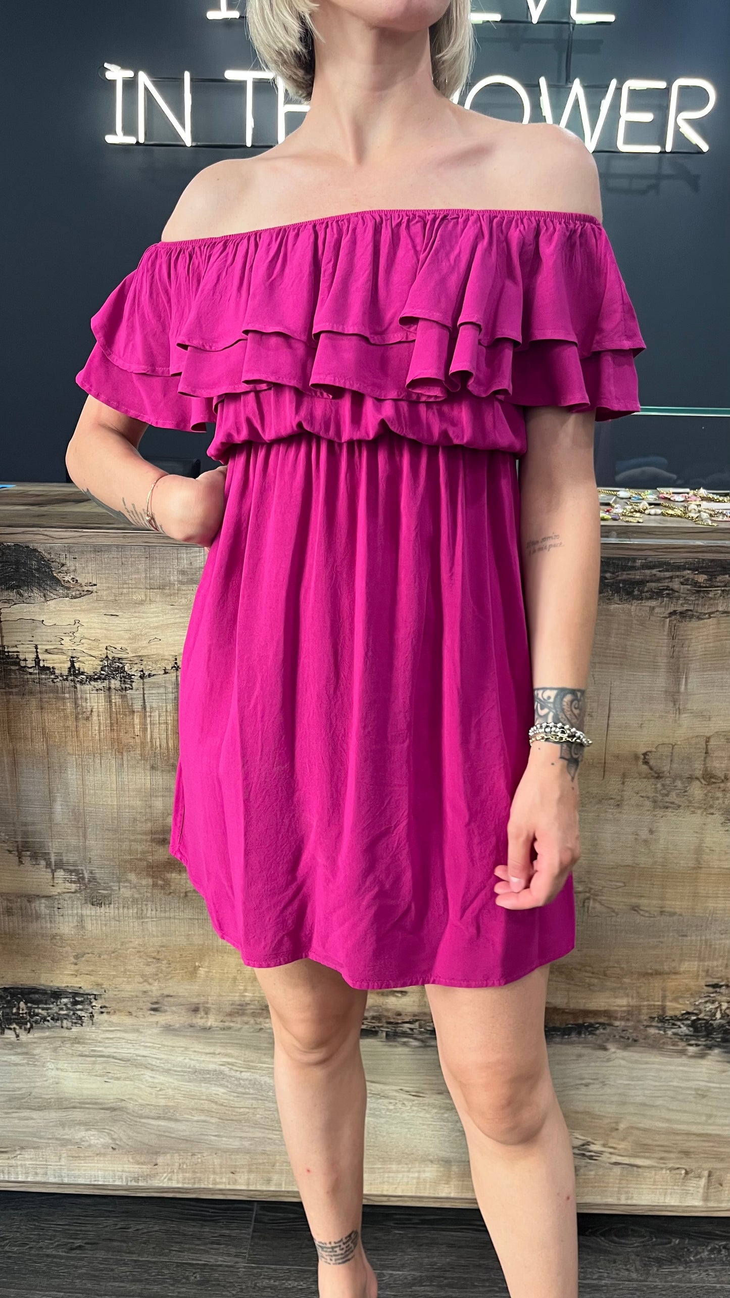 Abito Kontatto Fucsia