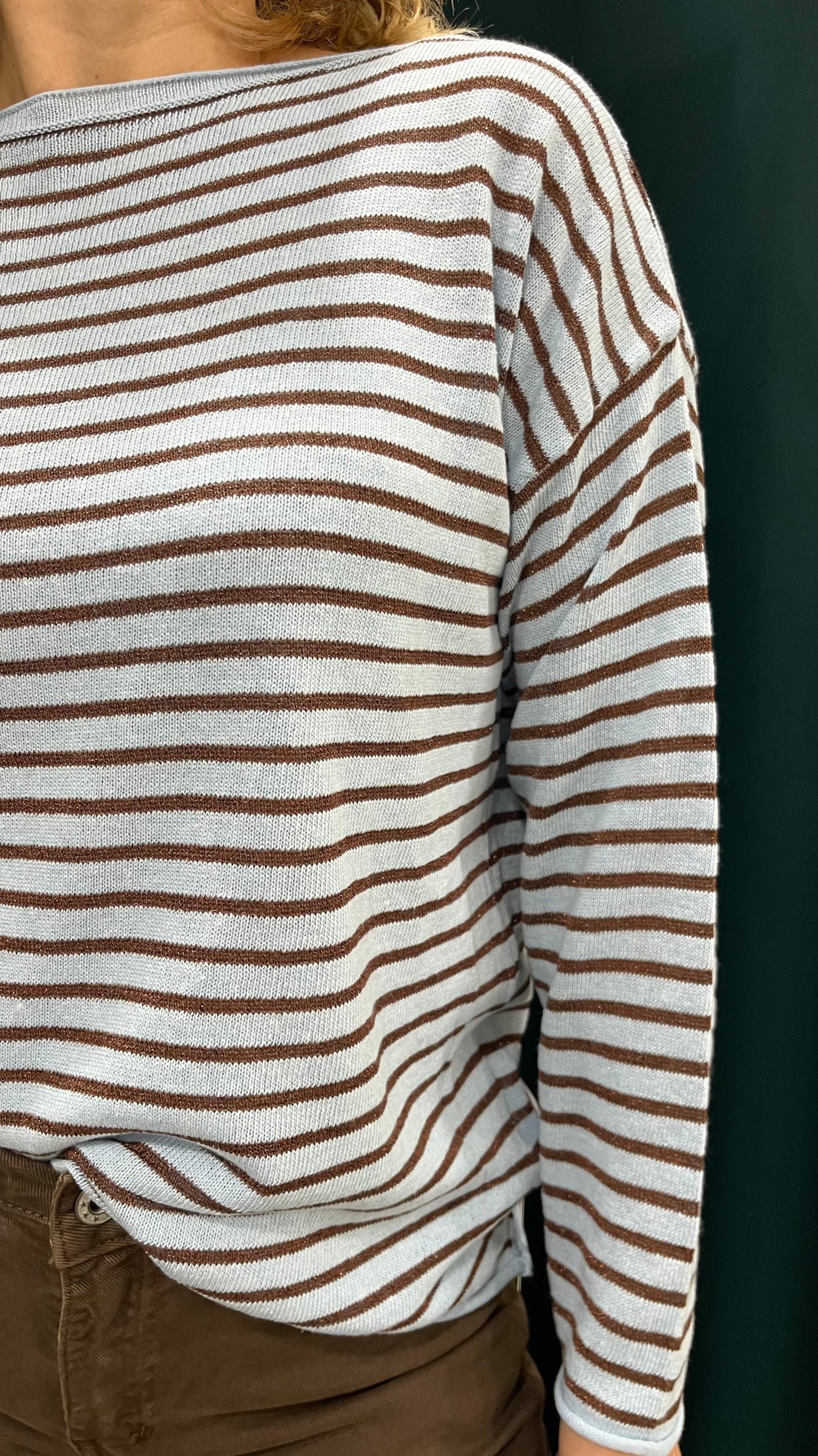 Maglione Righe Lurex