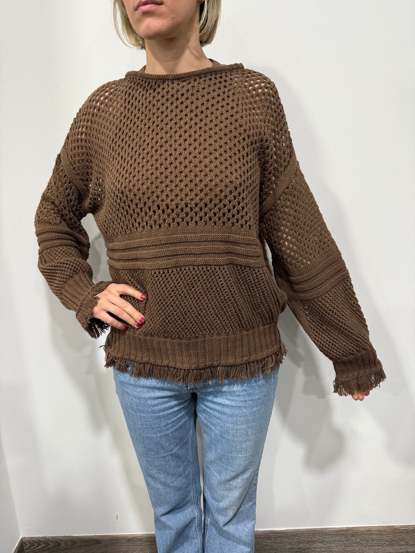 Maglione Cotone Vicolo Traforato