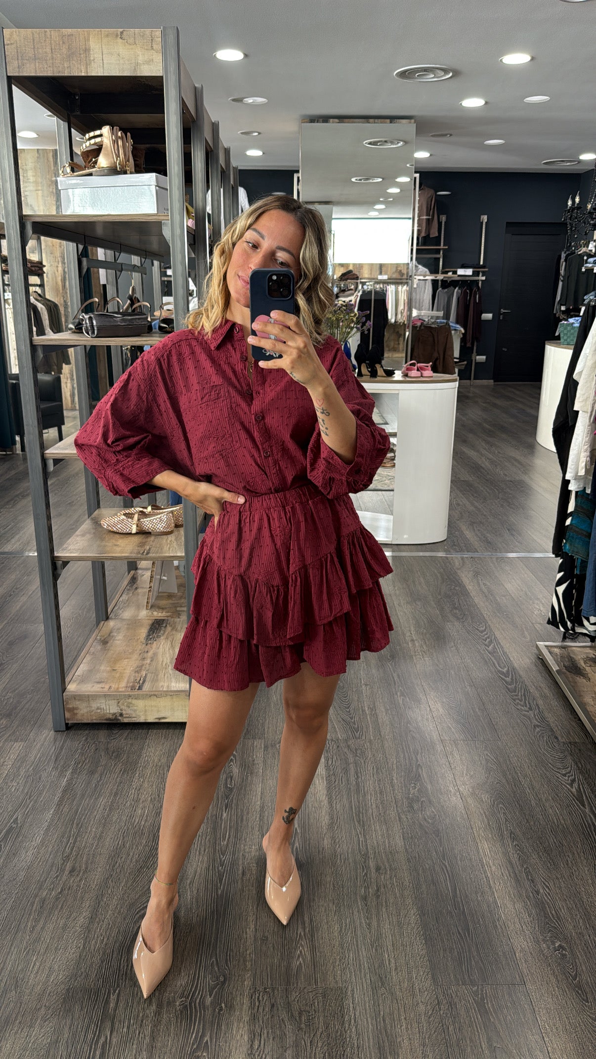 Camicia Kontatto bordeaux