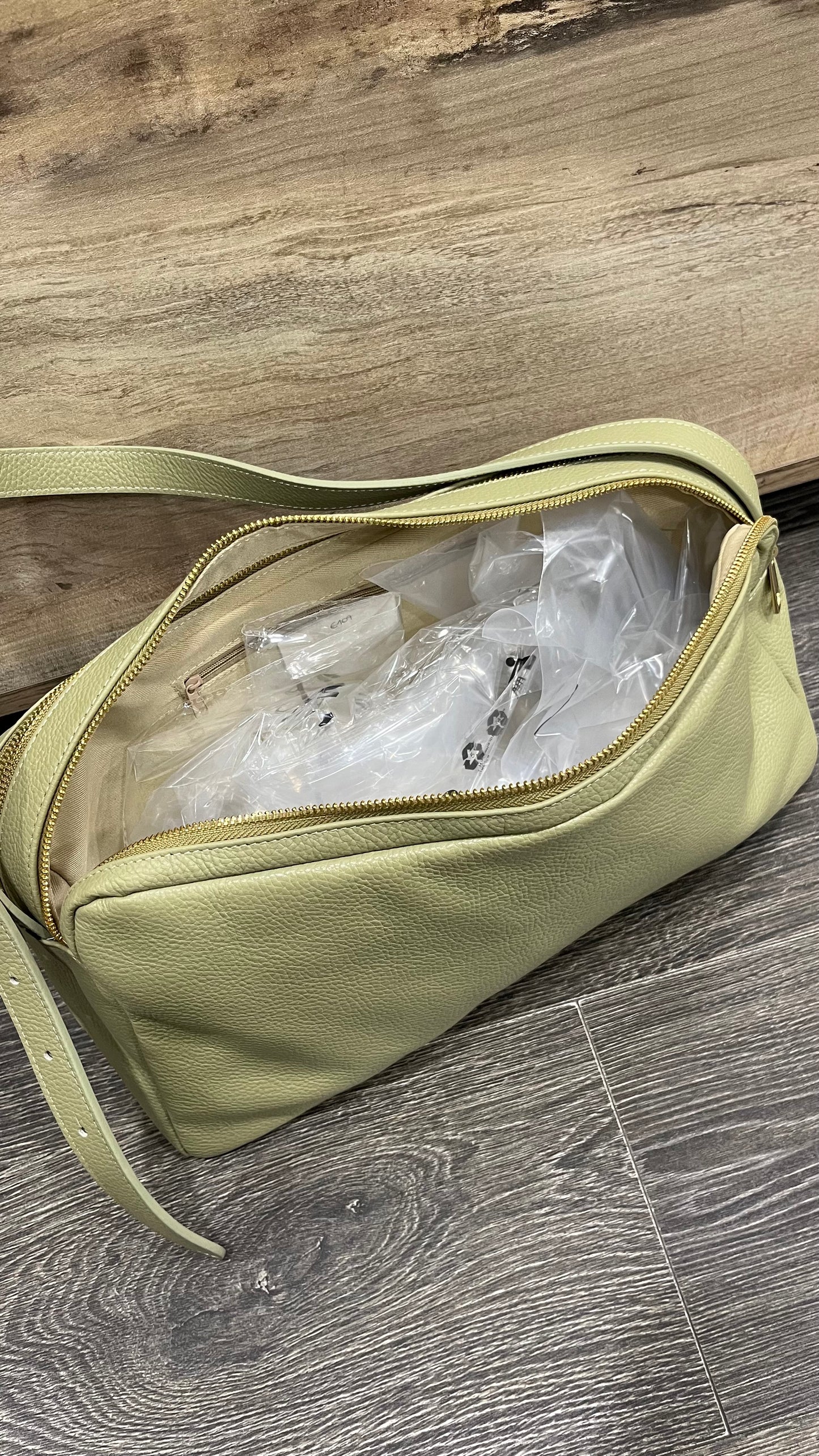 Borsa in Pelle Verde Salvia