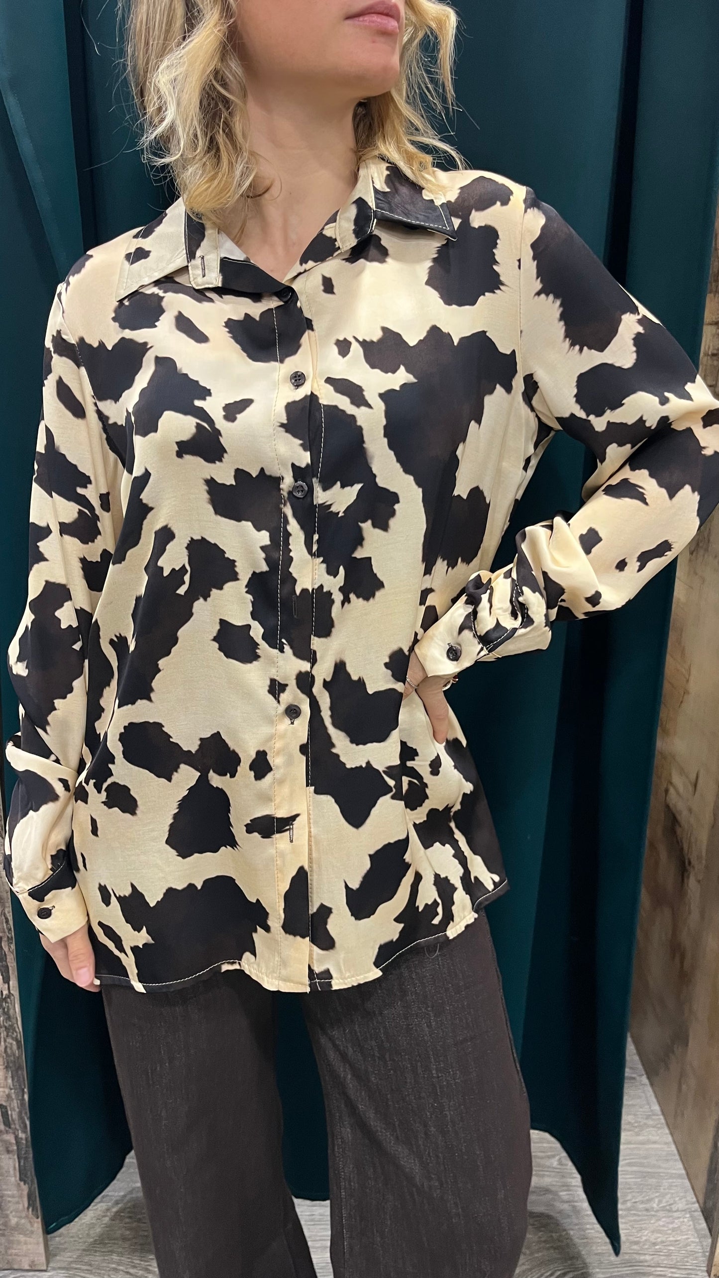 Camicia Muccata in Viscosa