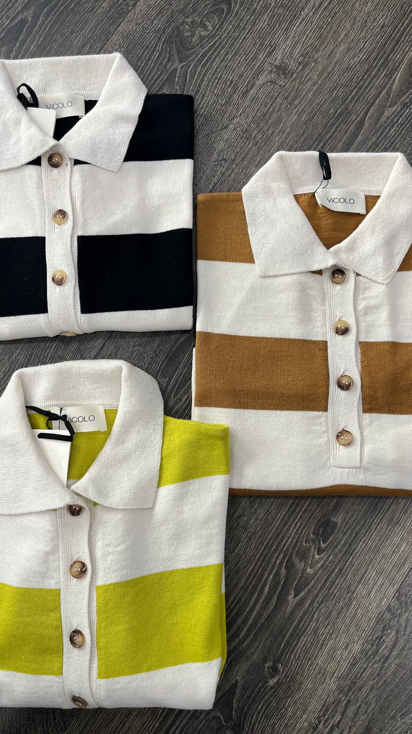Polo Vicolo Righe Crop