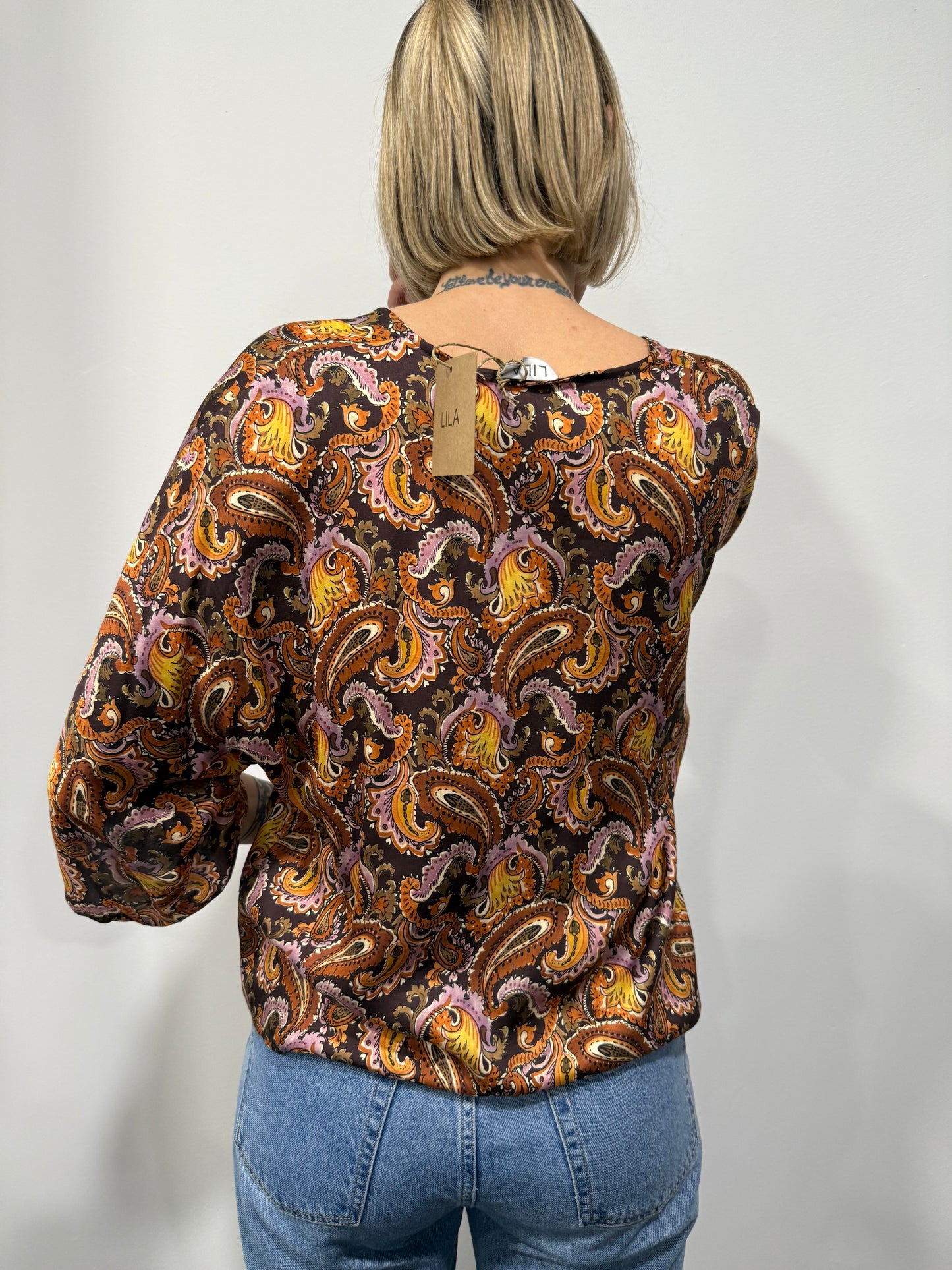 Camicia Lila Modello Kimono