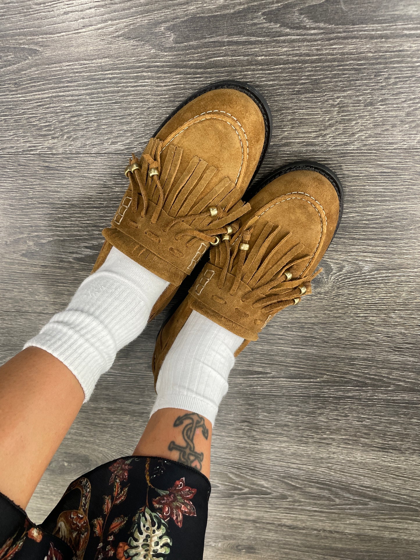 Mocassini in Pelle Suede Con Nappine