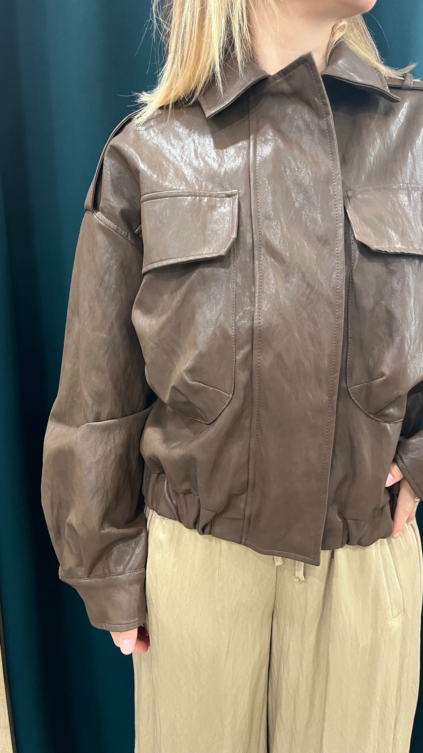 Giubbino Giacca Vicolo Eco Moro Oversize