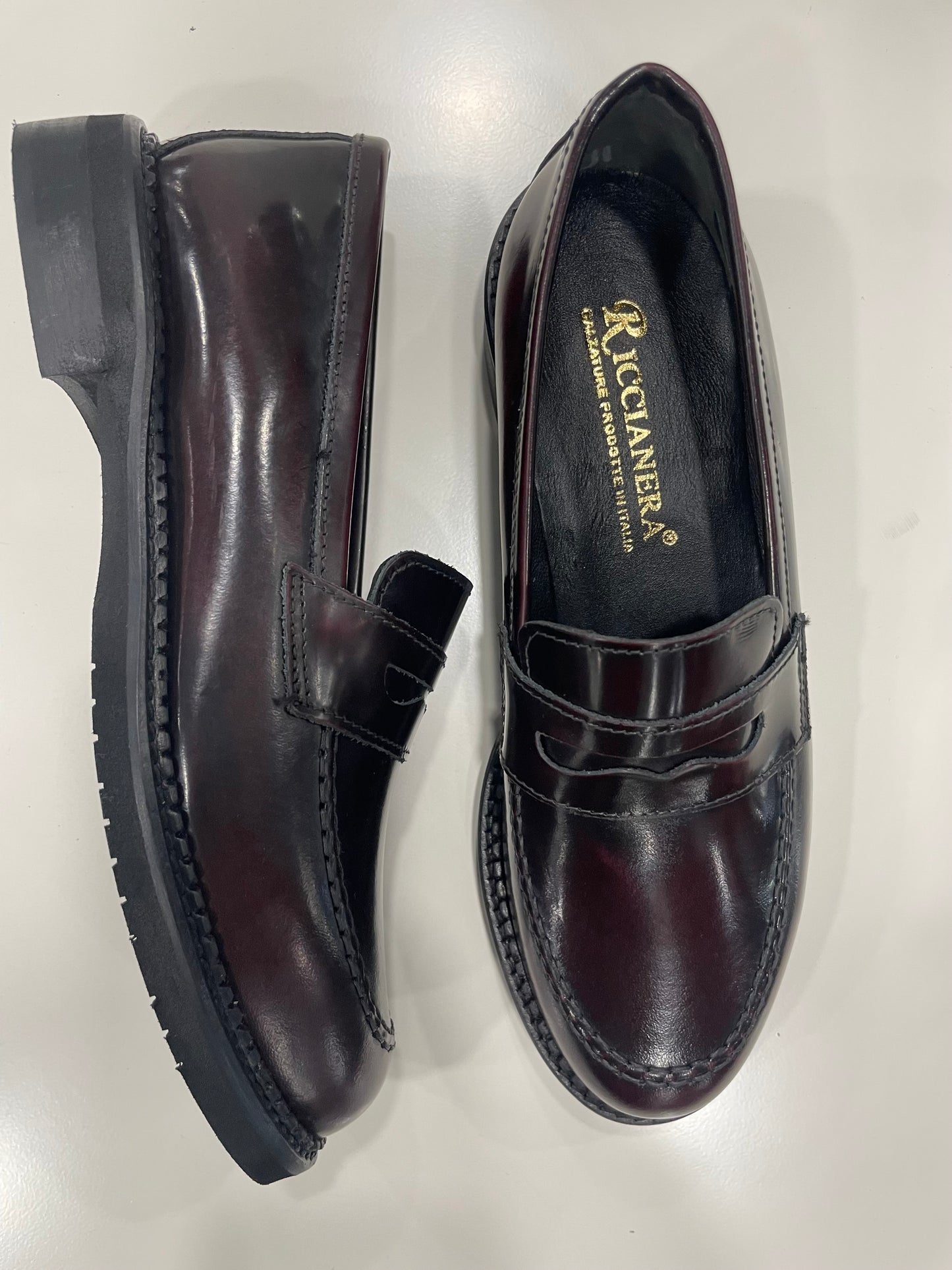 Mocassini in Pelle Bordeaux