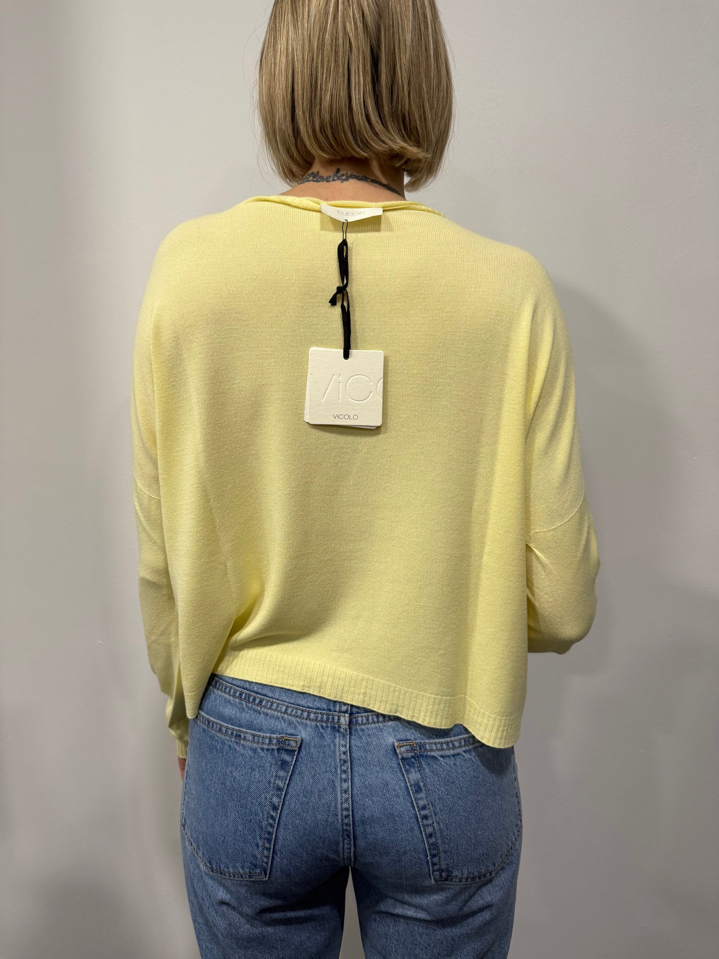 Maglione primaverile Vicolo Giallo Pastello