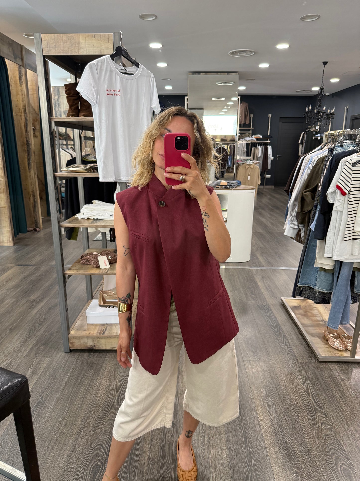 Gilet Vicolo Burgundy