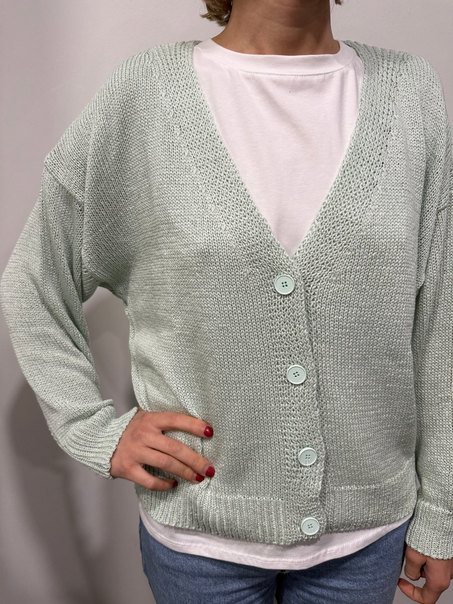 Cardigan Vicolo Verde Acqua