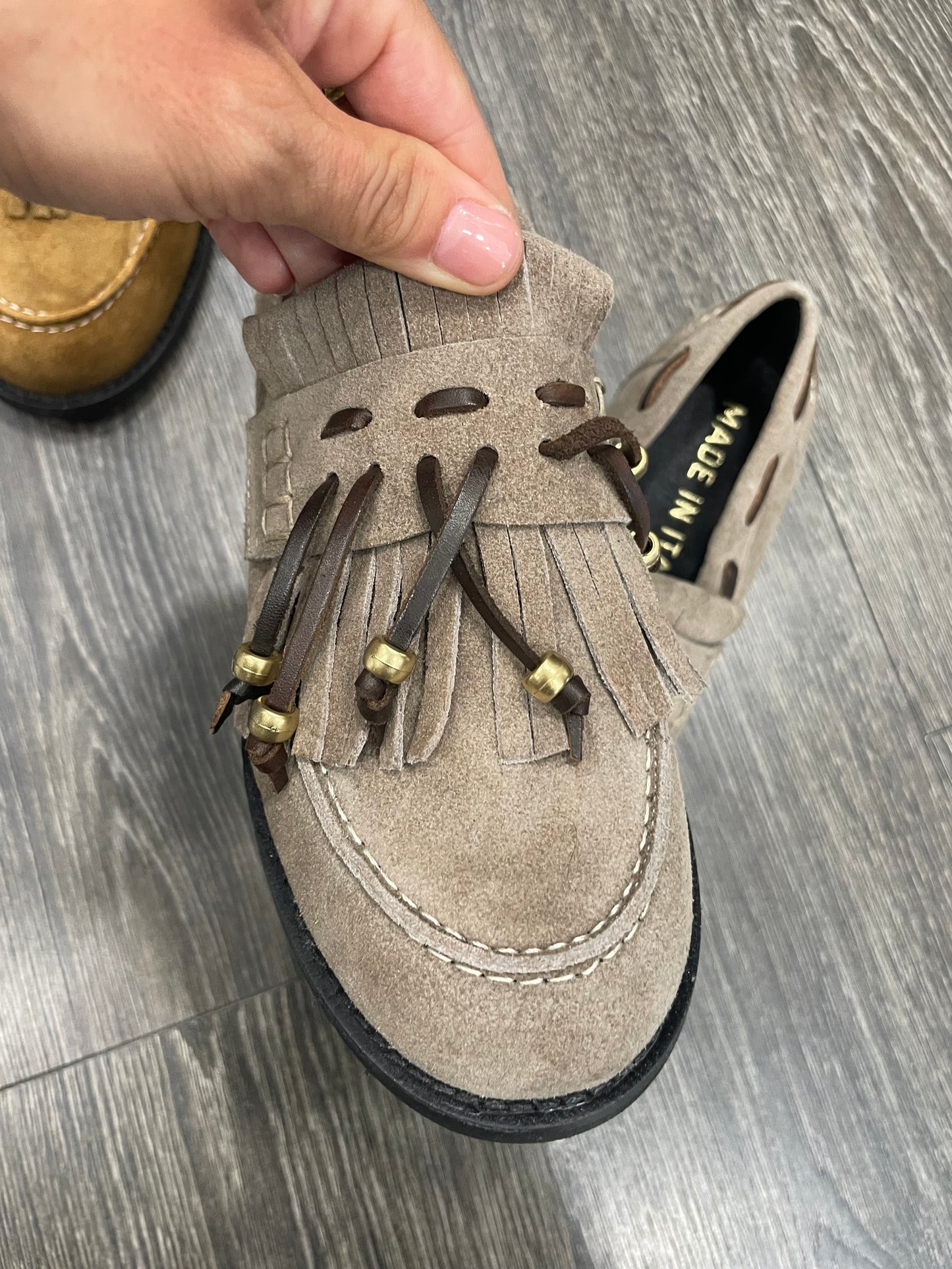 Mocassini in Pelle Suede Con Nappine