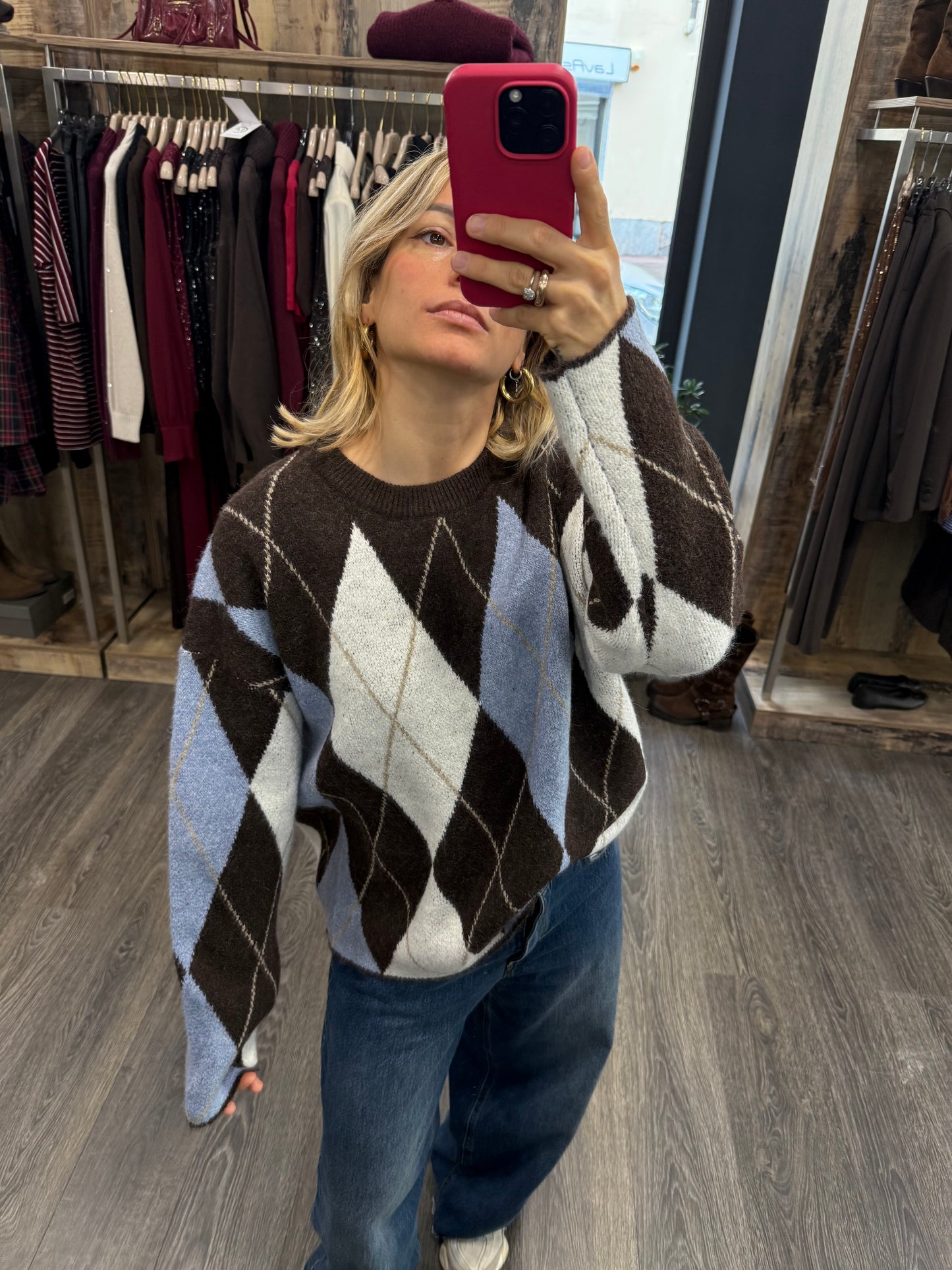 Maglione Oversize Rombi in Varianti colore