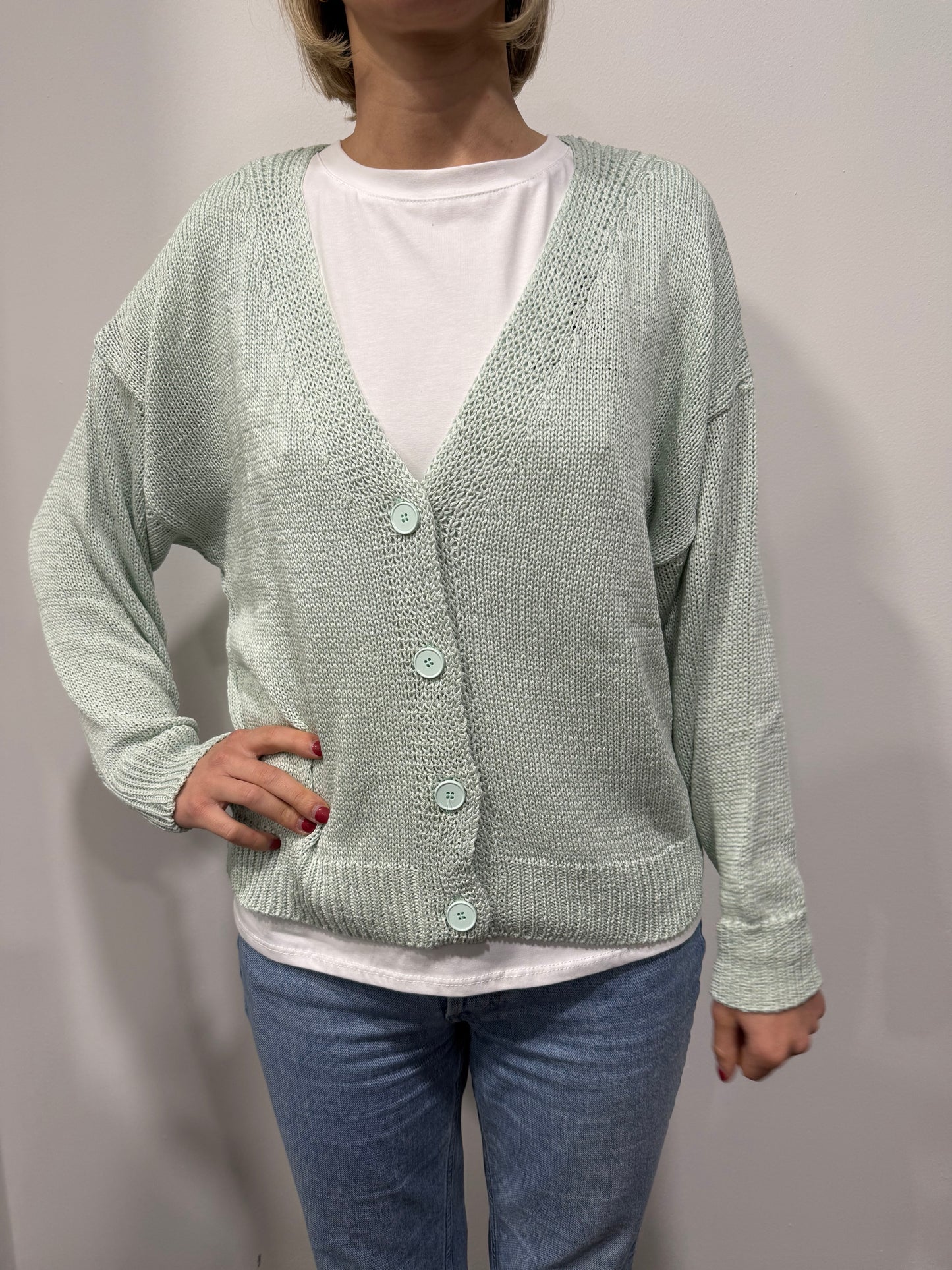 Cardigan Vicolo Verde Acqua