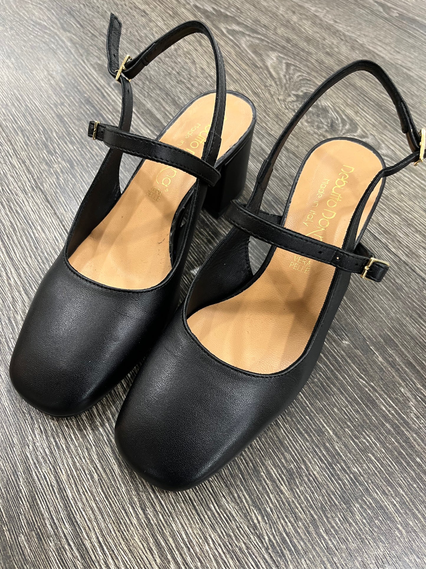 Ballerina Mary Jane Nero in Pelle