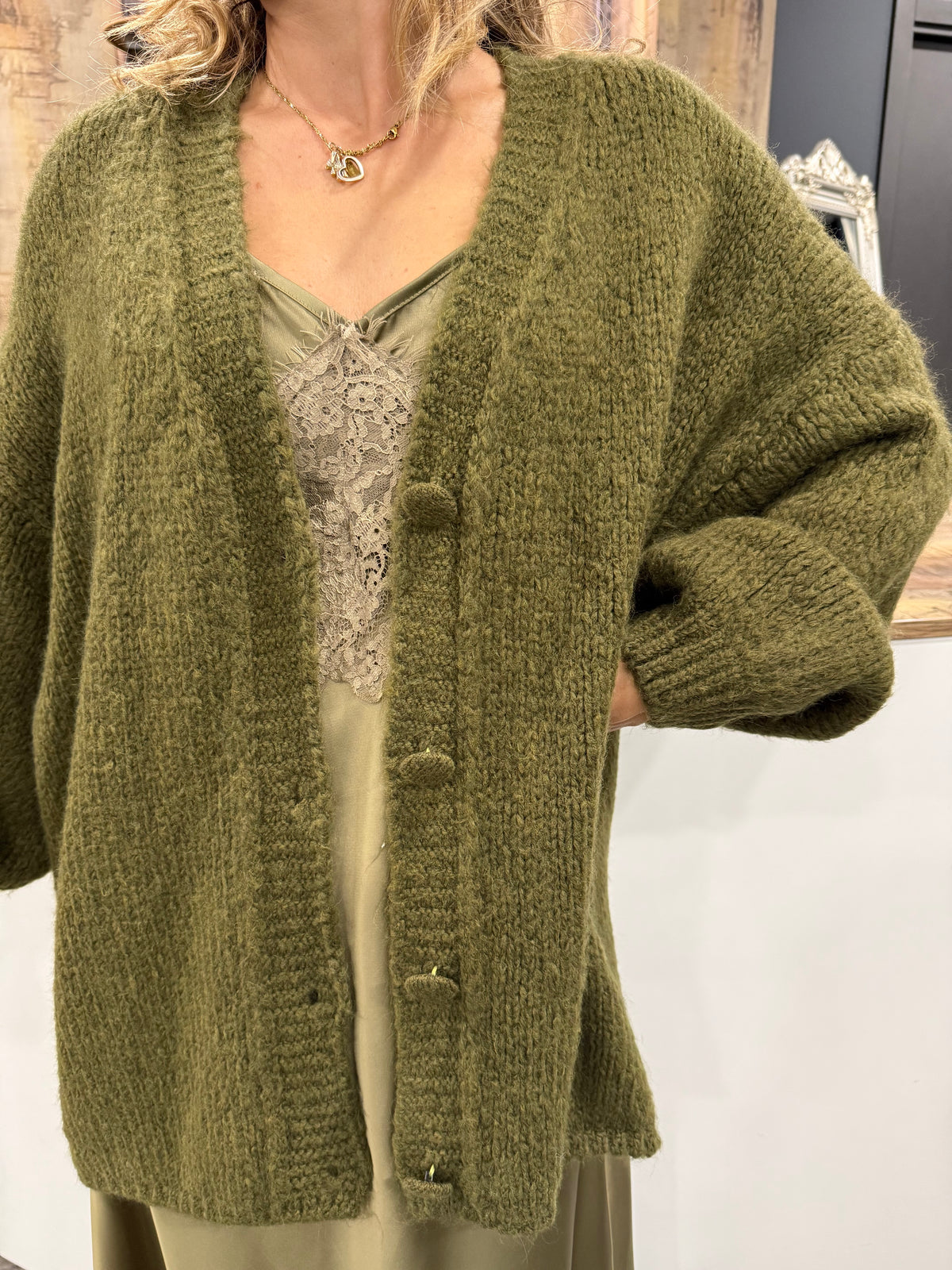 Cardigan Oversize Verde