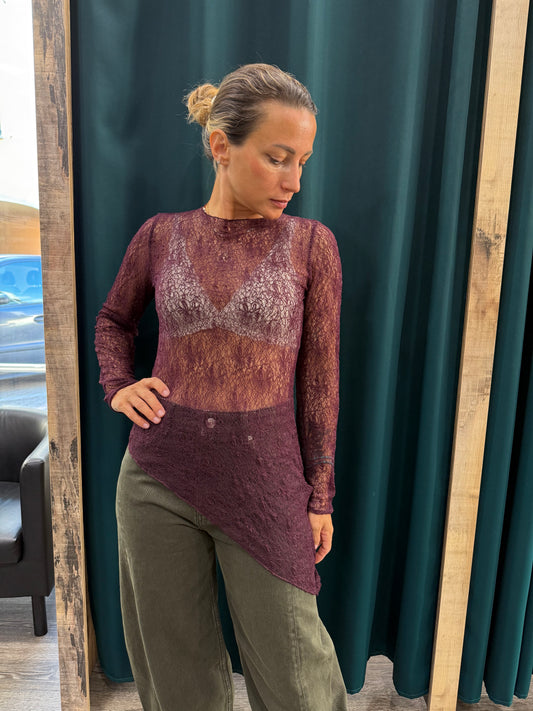 Maglia Pizzo Asimmetrica