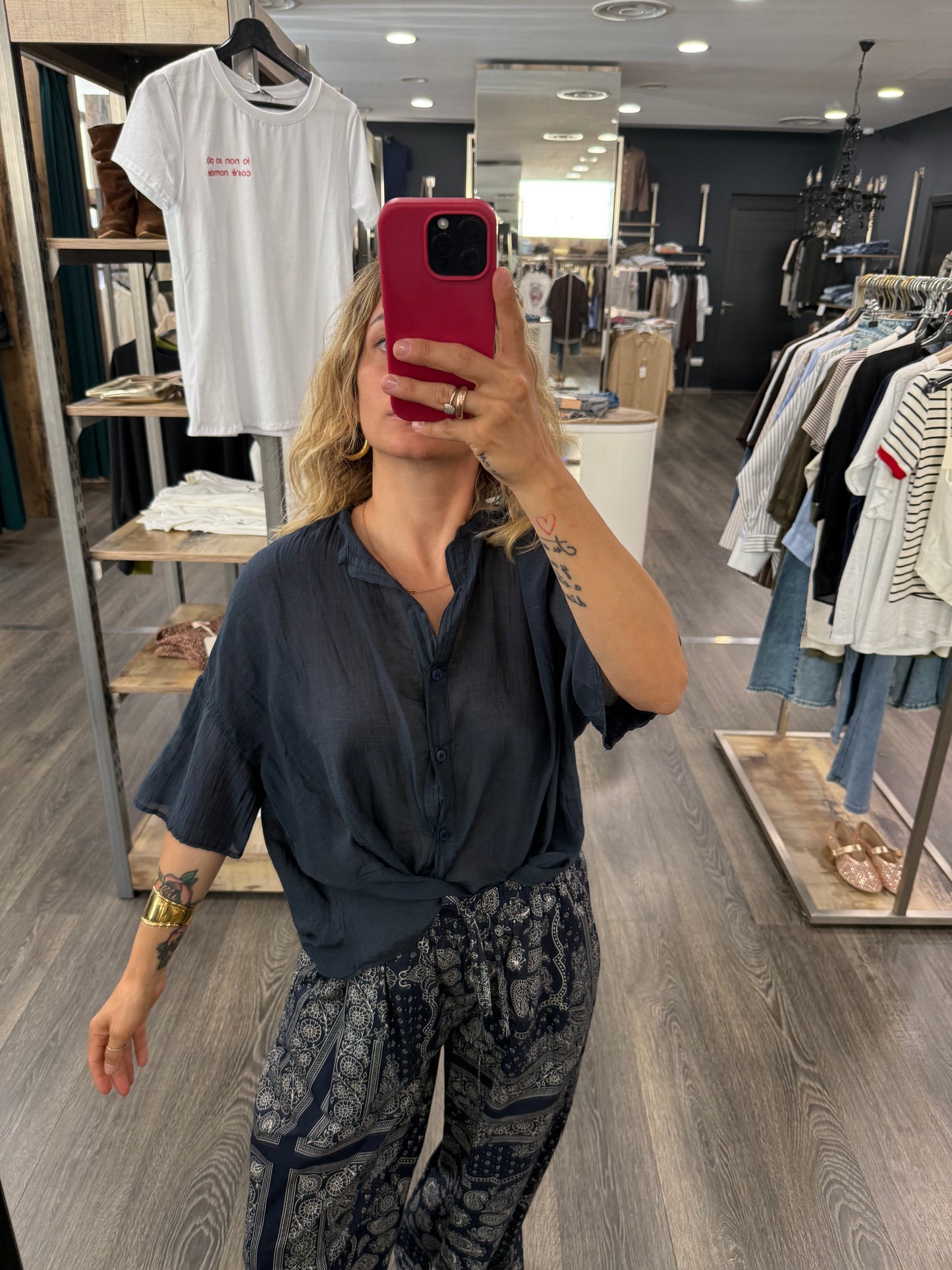 Camicia Vicolo Blu cotone-seta