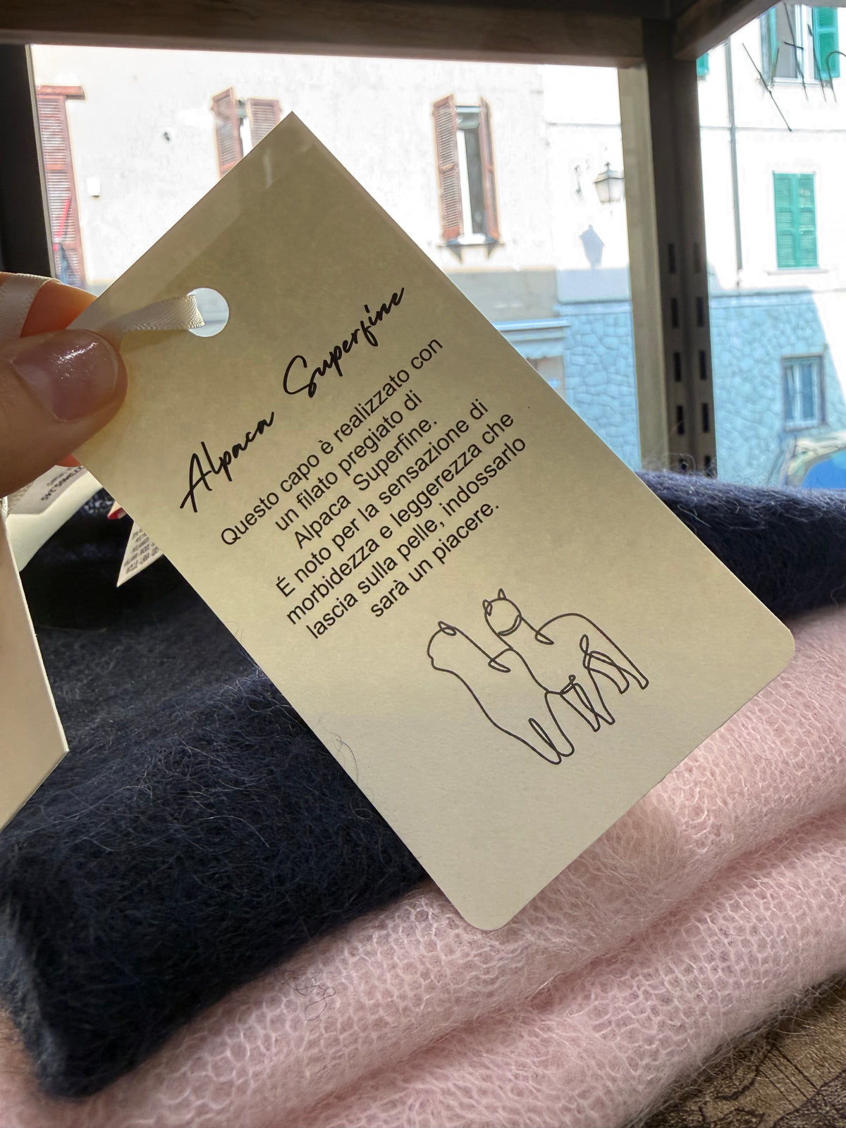 Maglione Kontatto in Alpaca Blu