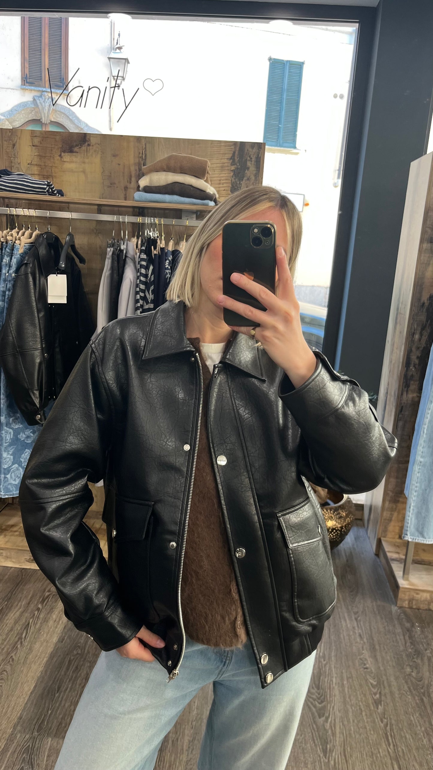 Giubbino Eco Over Lumina Nero