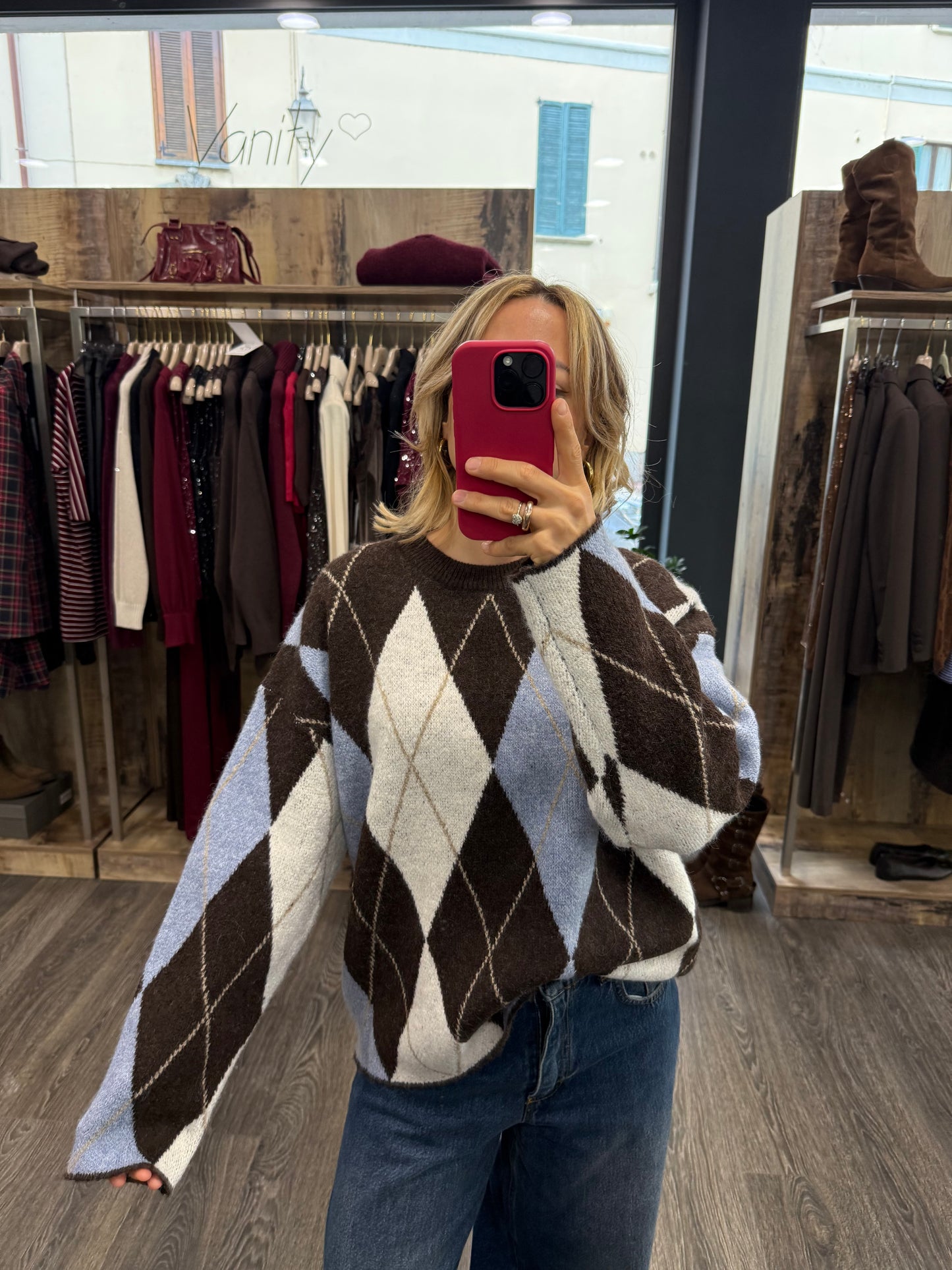 Maglione Oversize Rombi in Varianti colore