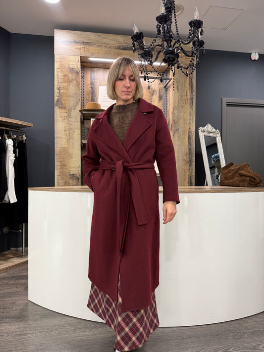 Cappotto Bordeaux Lana