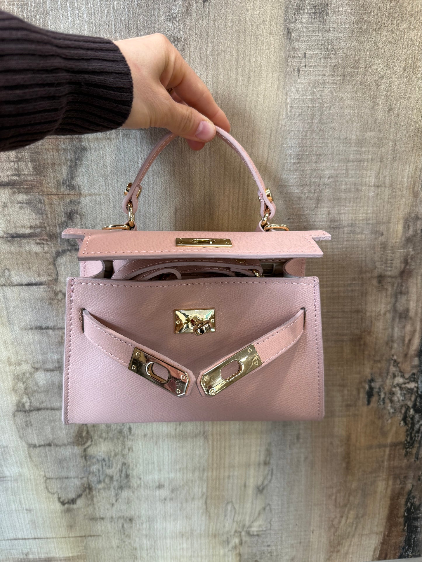 Mini Borsa in Pelle Rosa