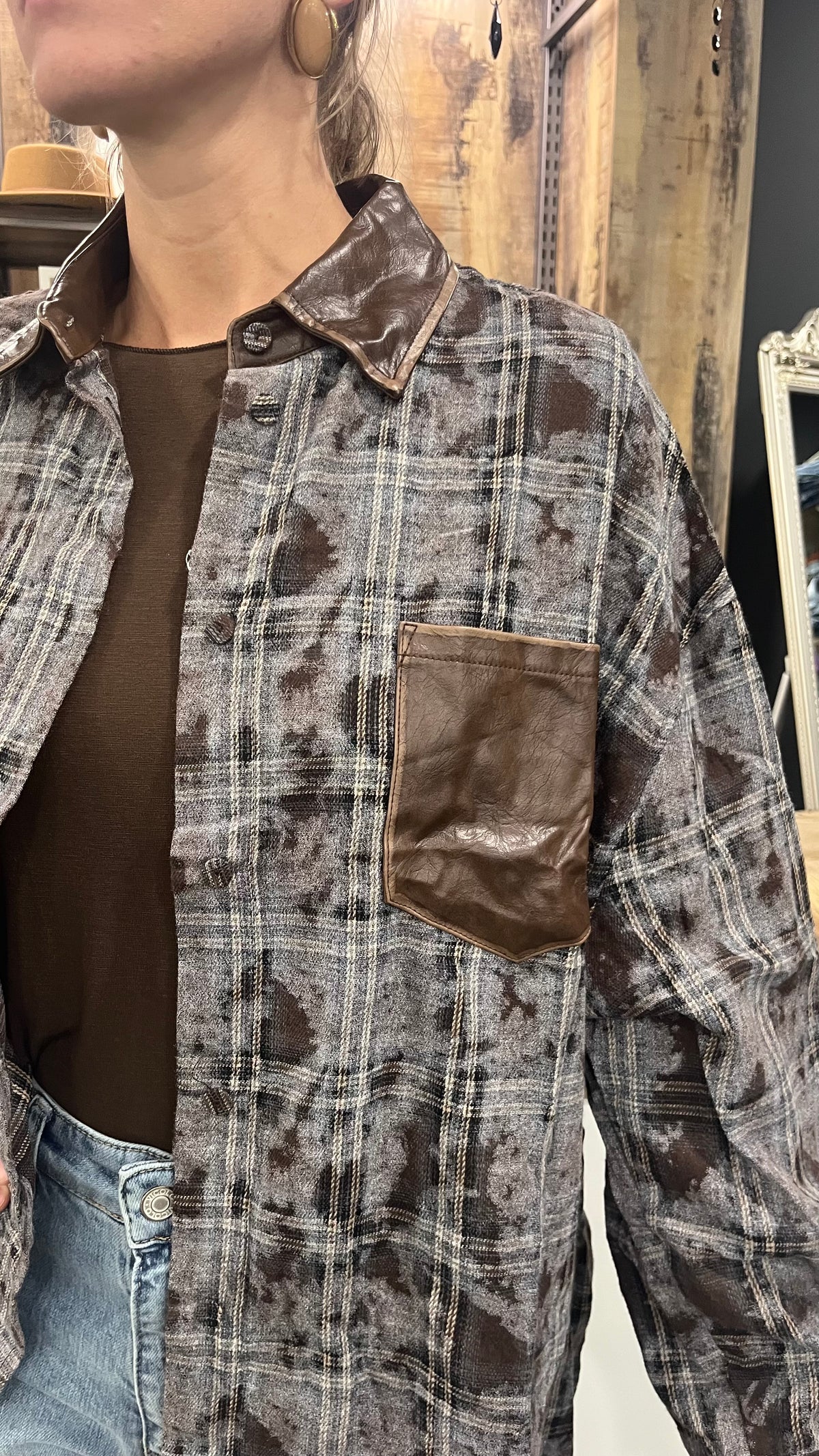 Camicia Vicolo Check con Inserti