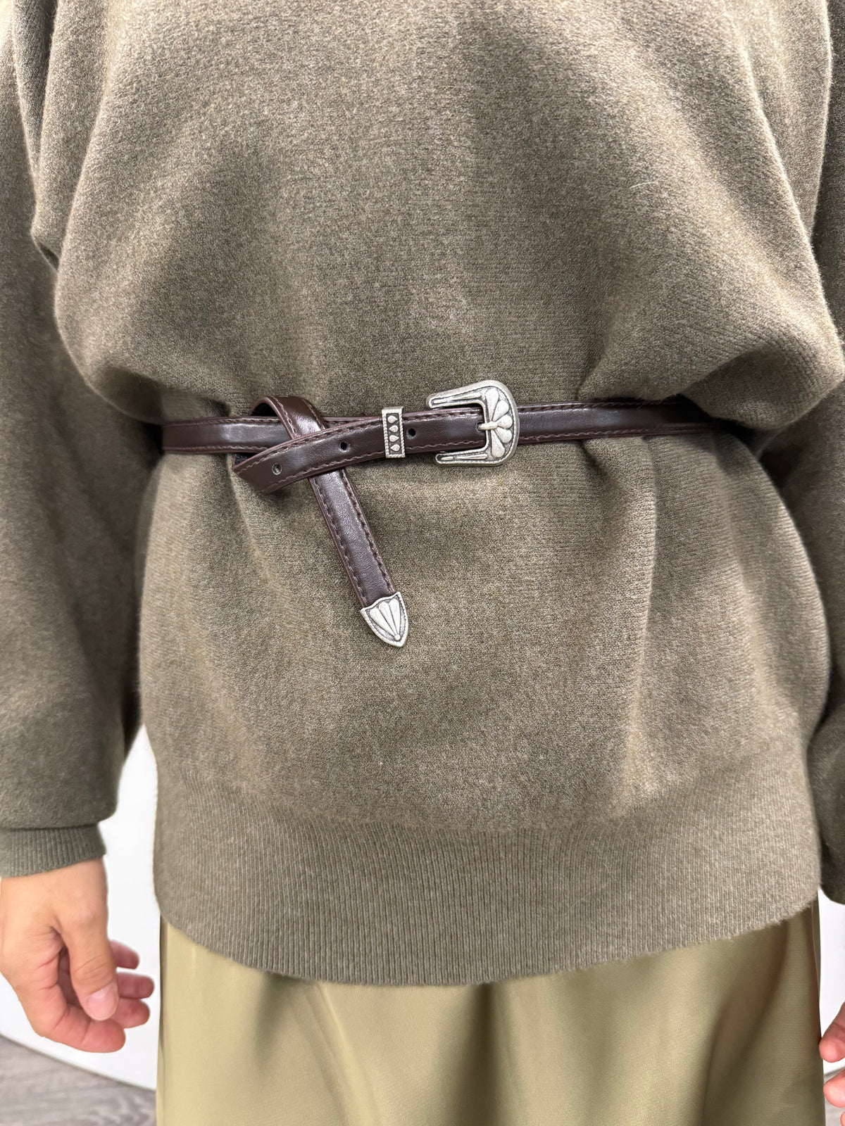 Cintura Vicolo in pelle