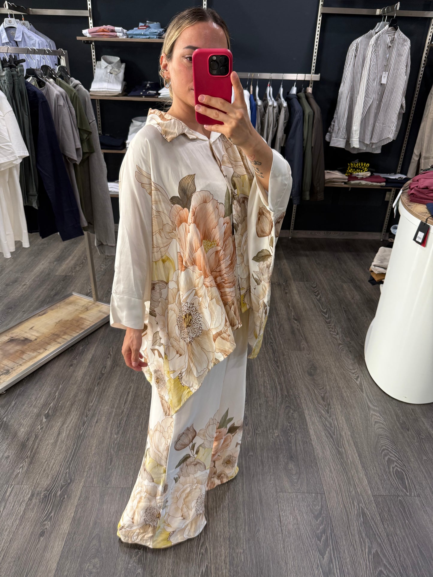 Camicia Over Kontatto Fiori