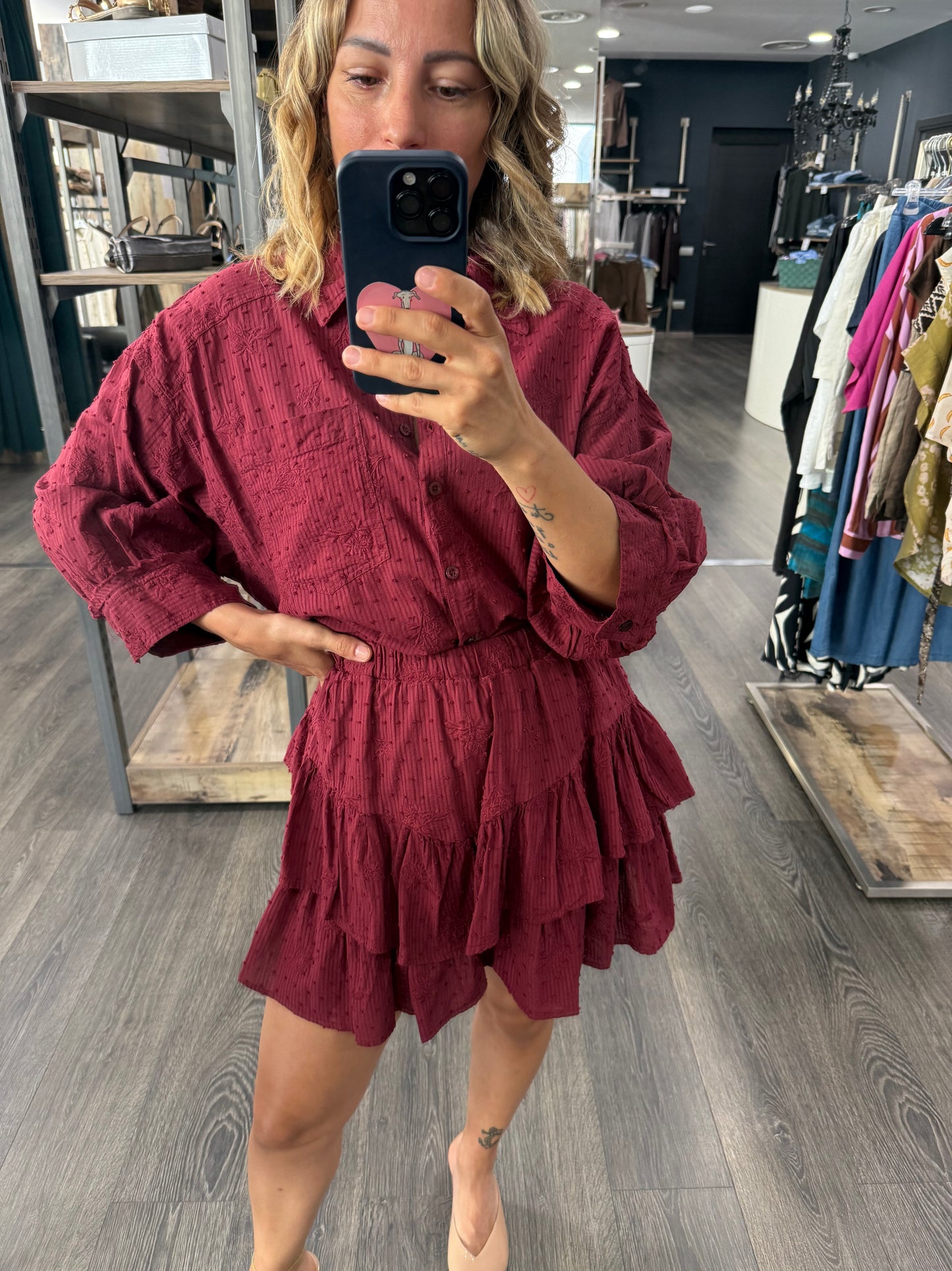 Camicia Kontatto bordeaux