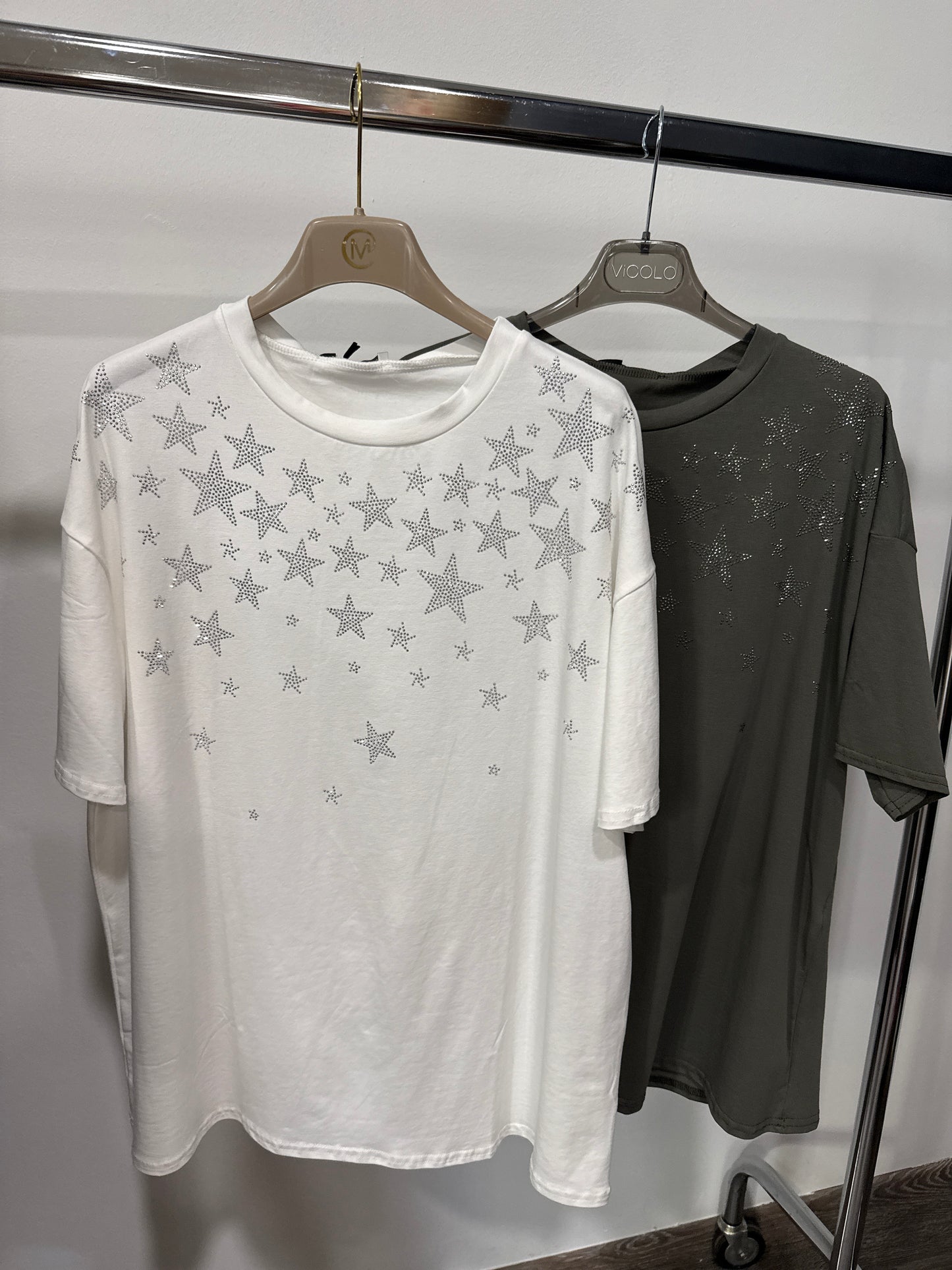 T-shirt Duda con strass