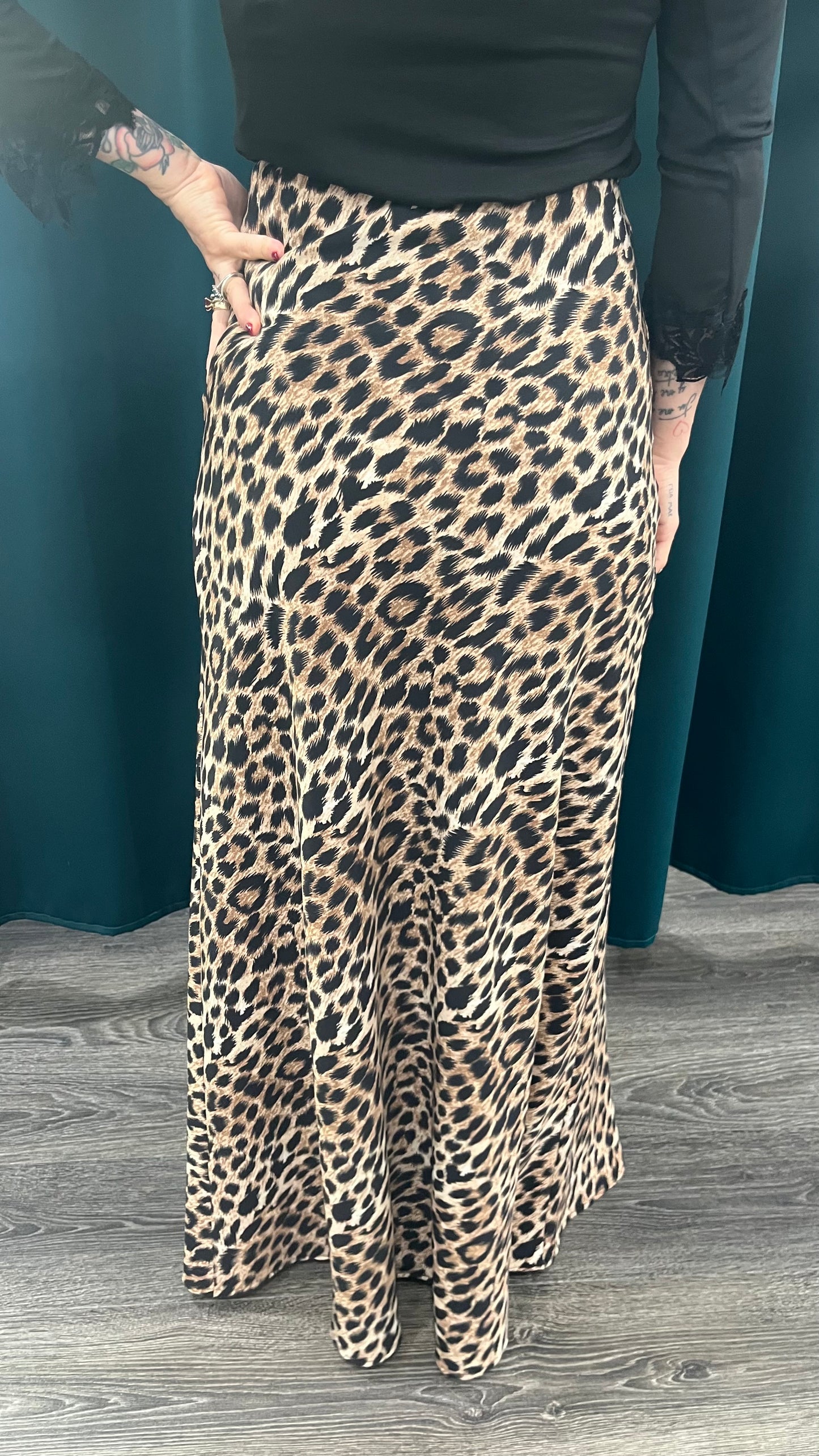 Gonna Animalier Lila Lunga