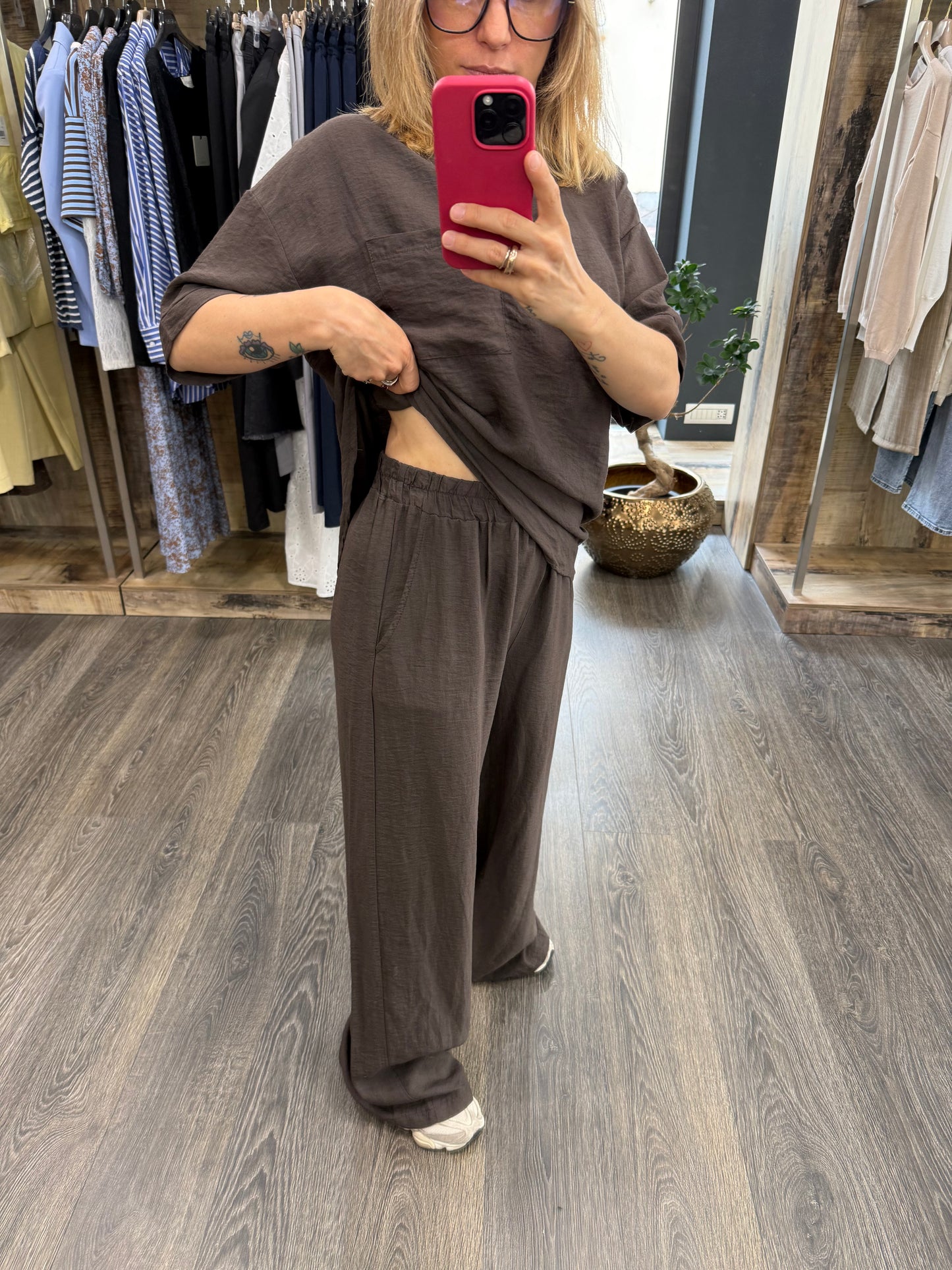 Pantaloni morbidi Cioccolato