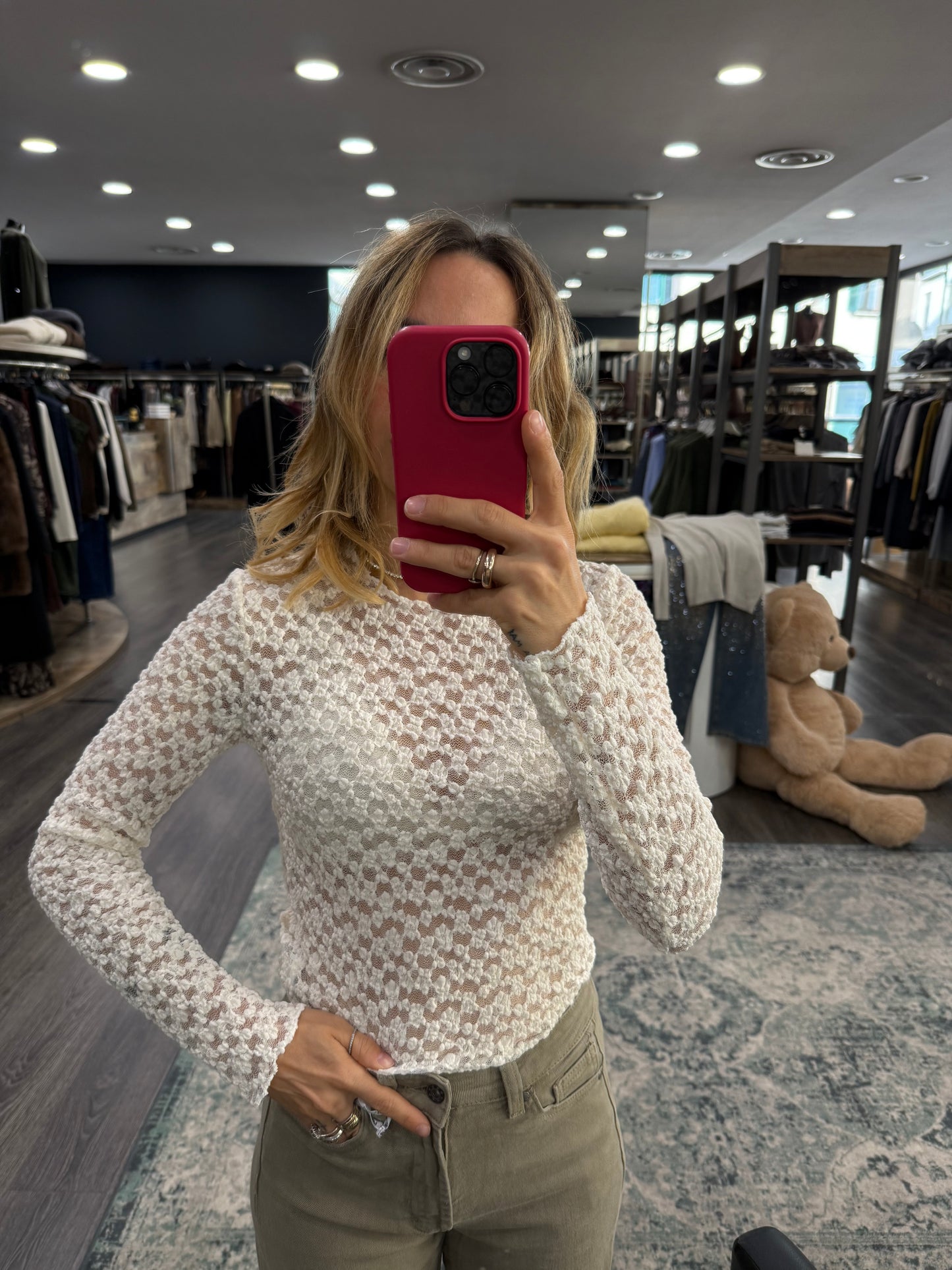 Maglia in Pizzo in Varianti Colore